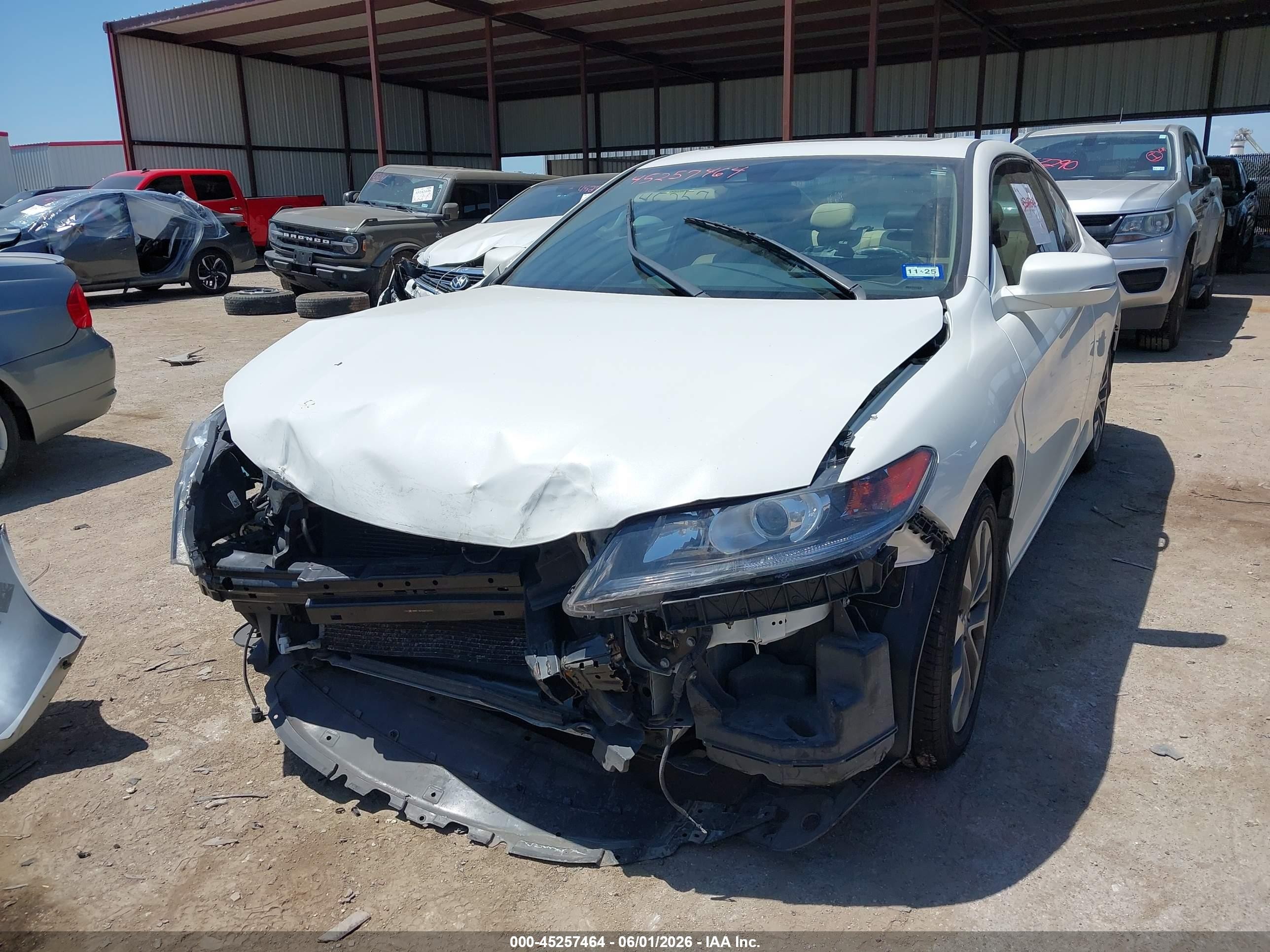 2014 Honda Accord Ex-l White vin: 1HGCT1B83EA002678