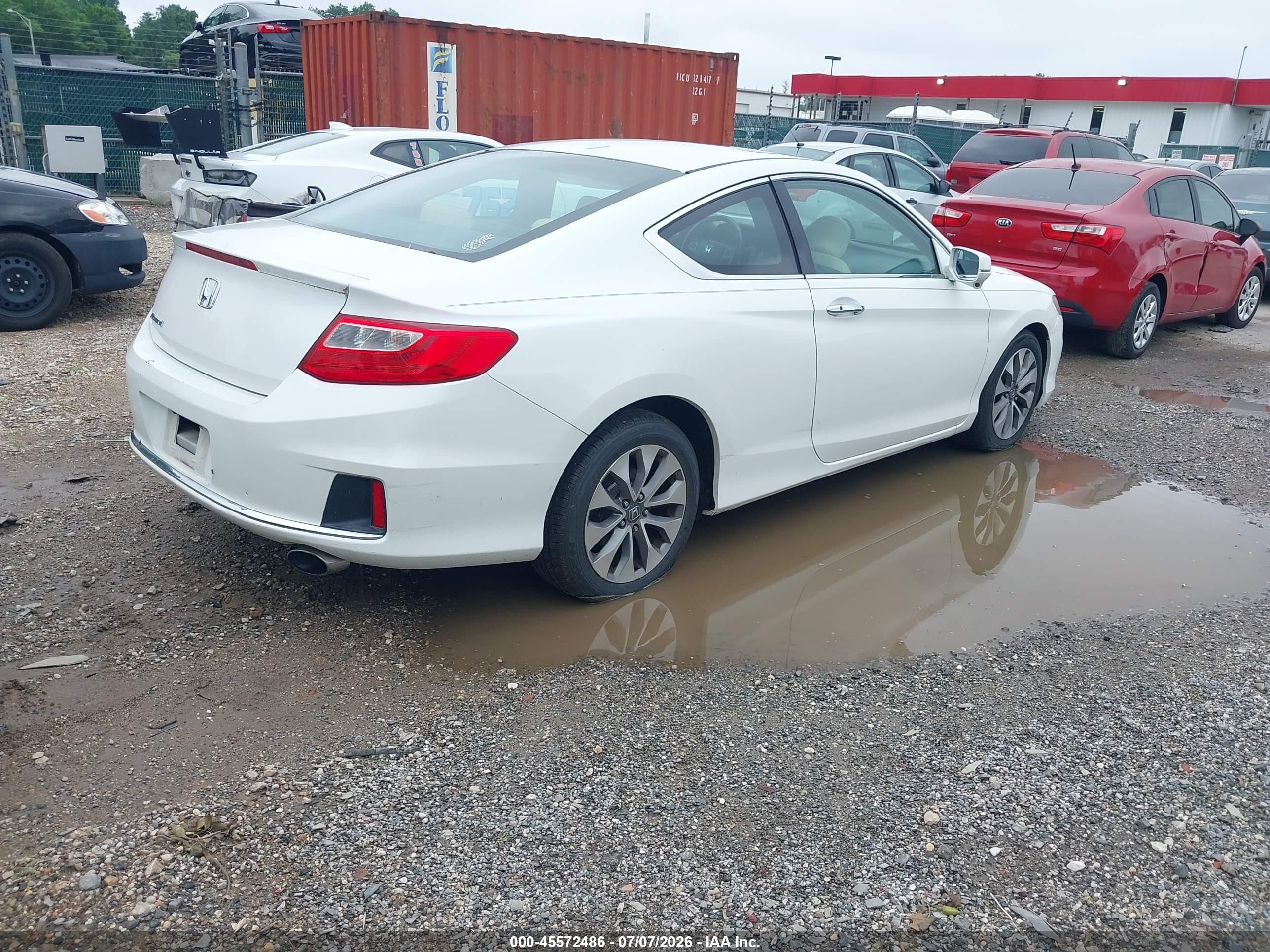2014 Honda Accord Ex-l White vin: 1HGCT1B83EA016533