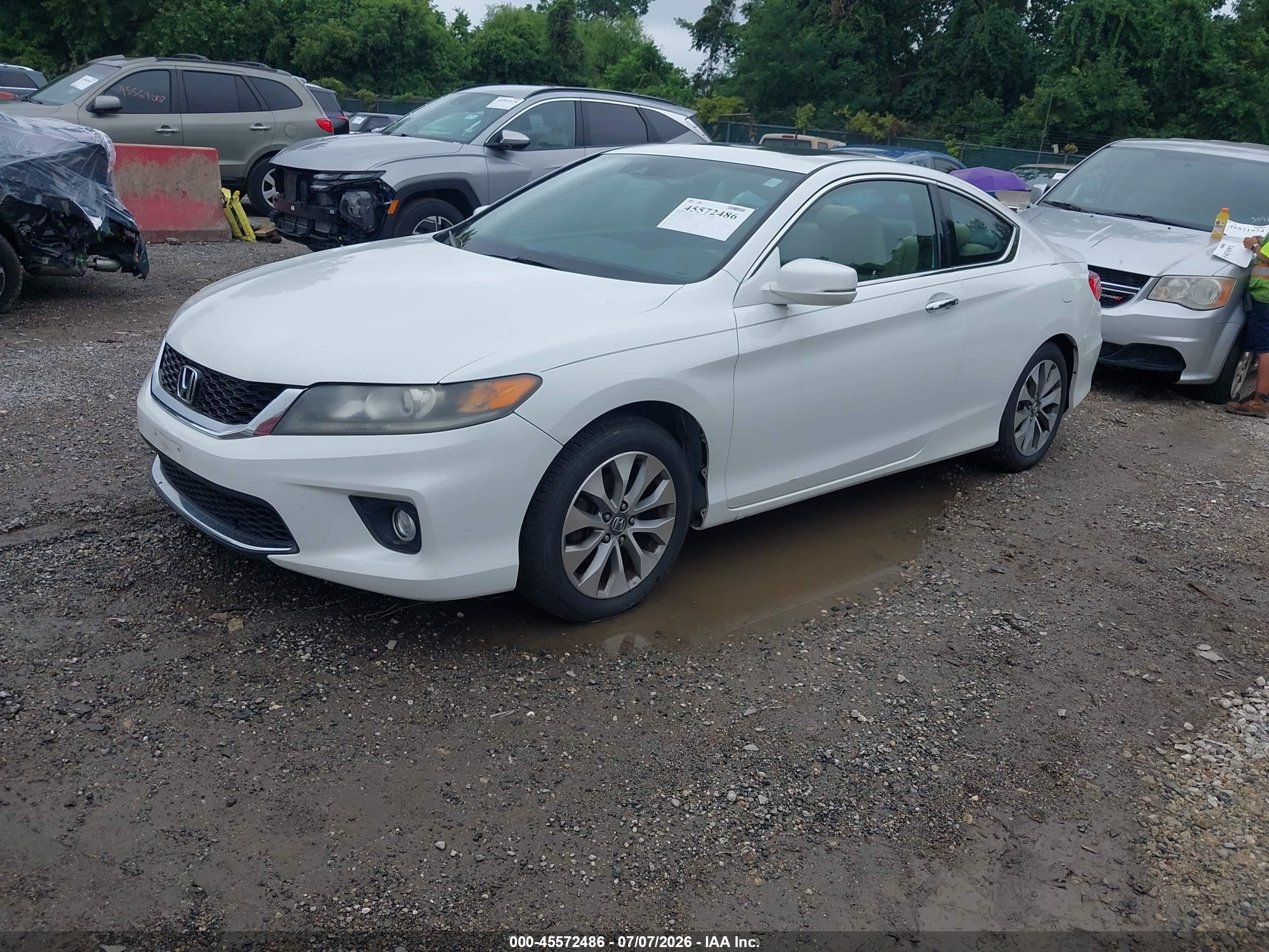 2014 Honda Accord Ex-l White vin: 1HGCT1B83EA016533