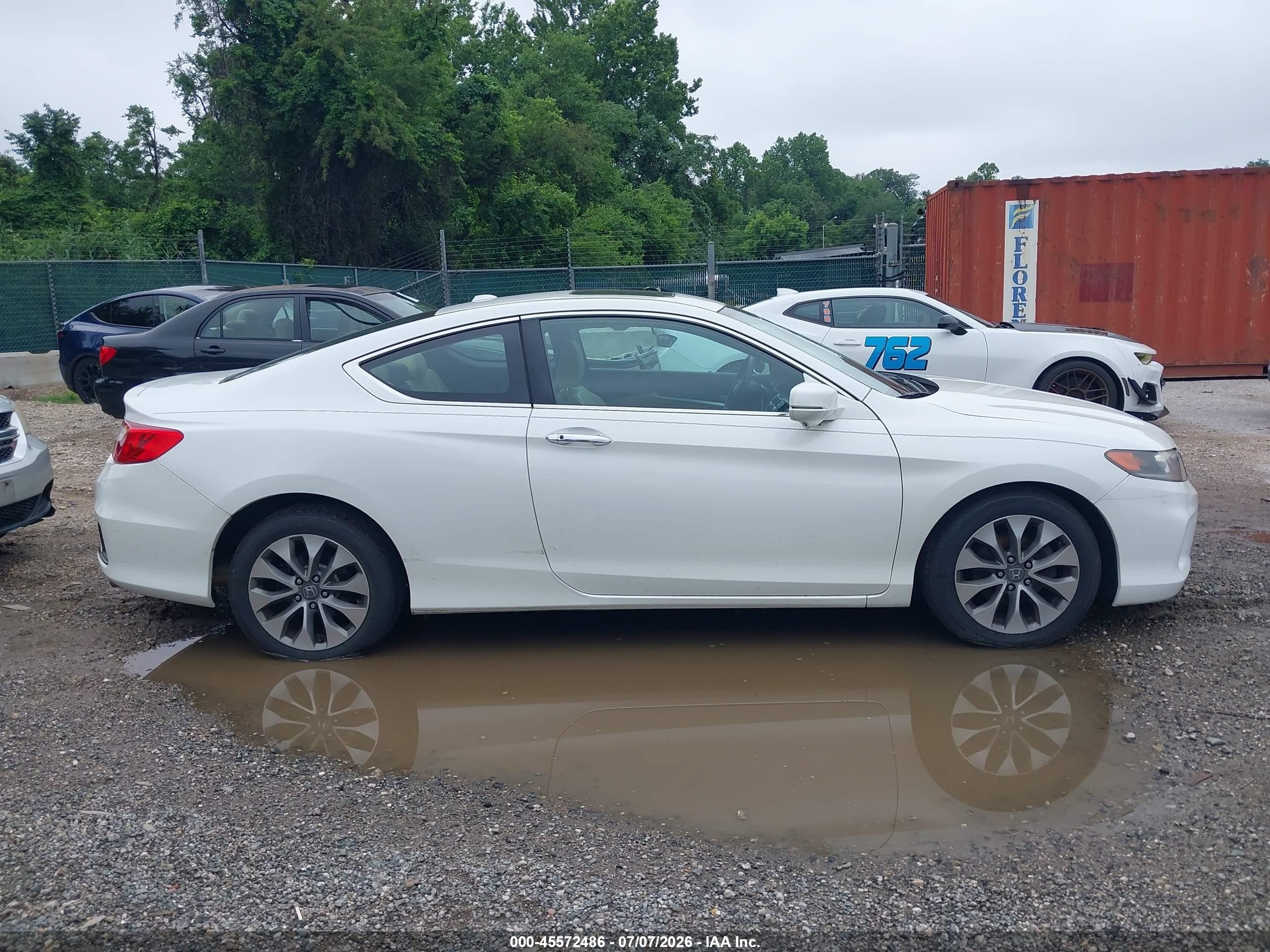2014 Honda Accord Ex-l White vin: 1HGCT1B83EA016533