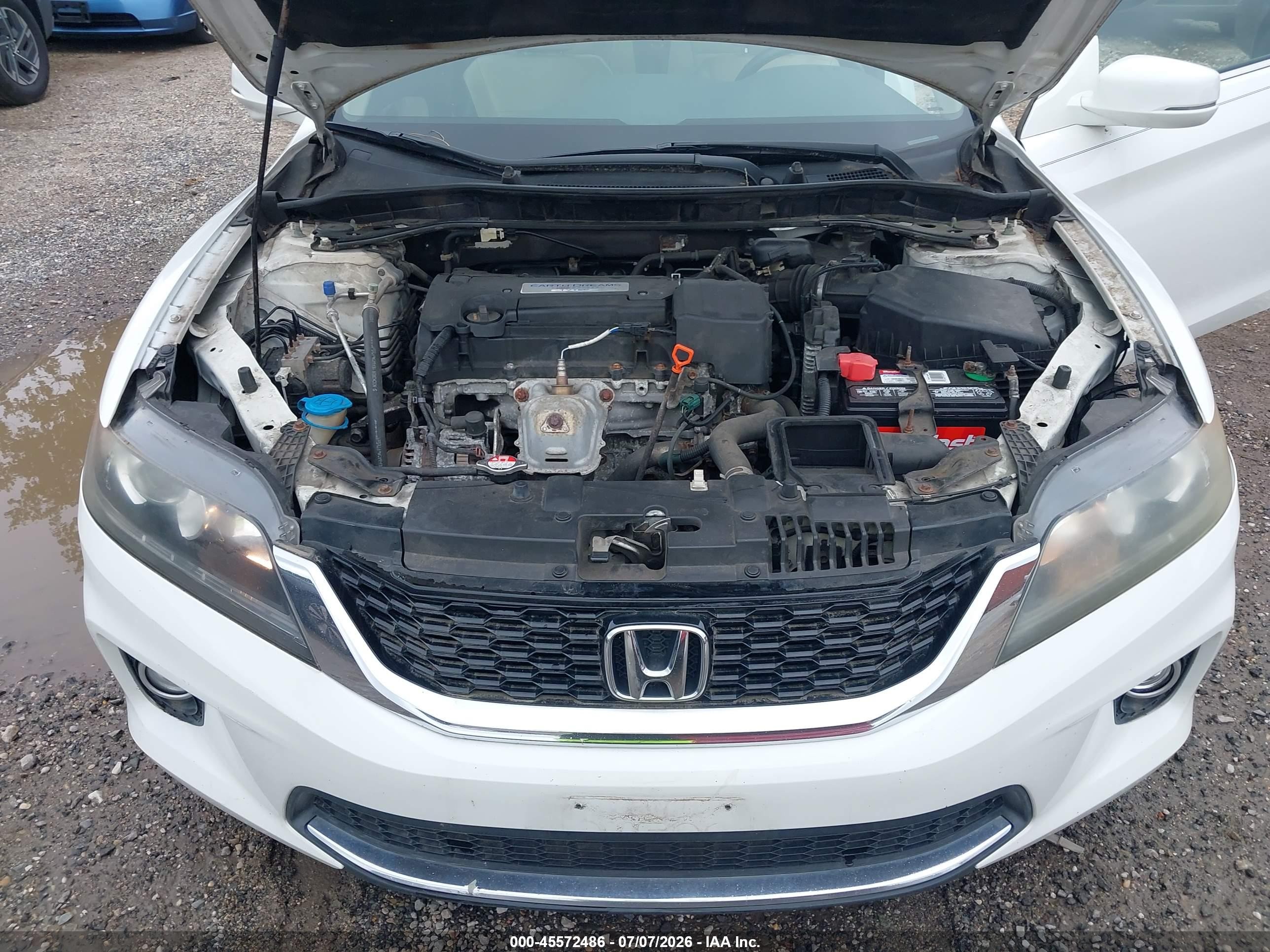 2014 Honda Accord Ex-l White vin: 1HGCT1B83EA016533