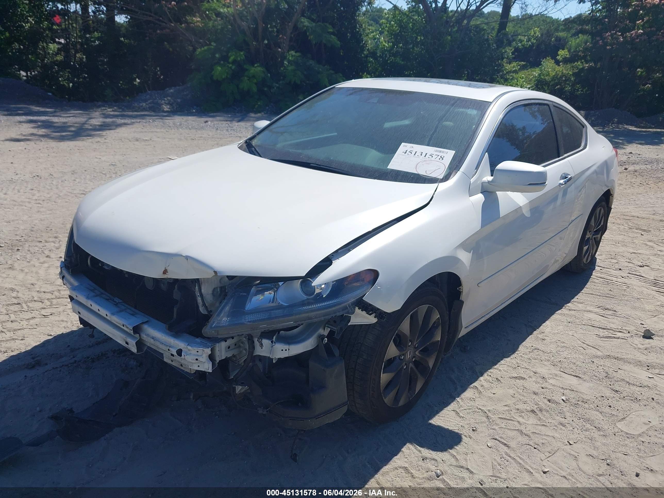 2013 Honda Accord Ex-l White vin: 1HGCT1B84DA014787