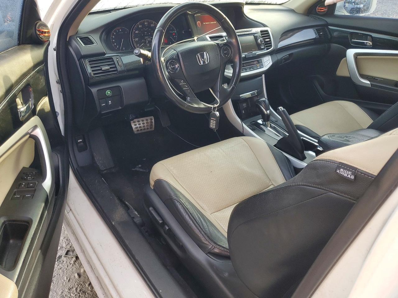 2014 Honda Accord Exl White vin: 1HGCT1B84EA014113