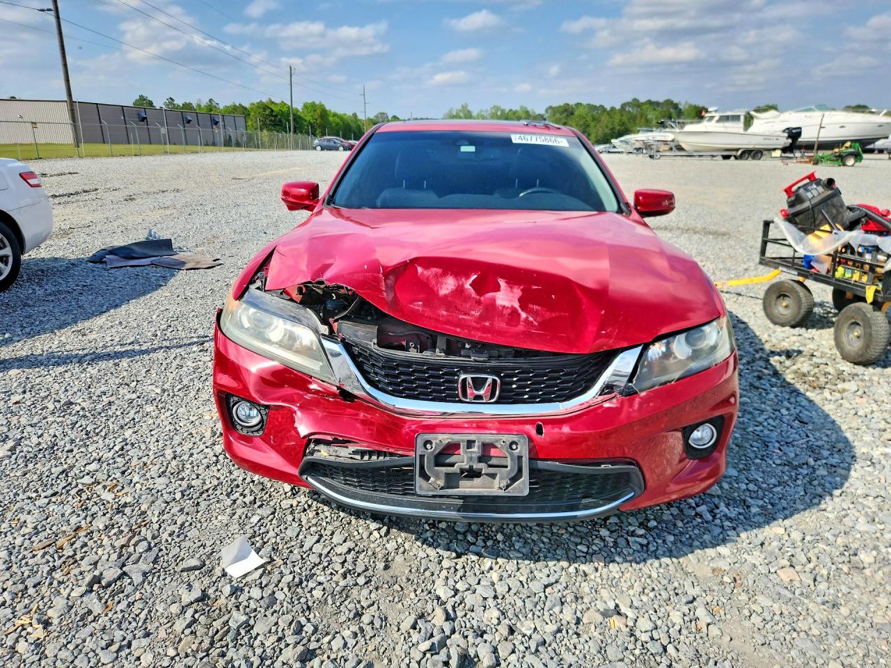 2015 Honda Accord Exl Red vin: 1HGCT1B84FA010077