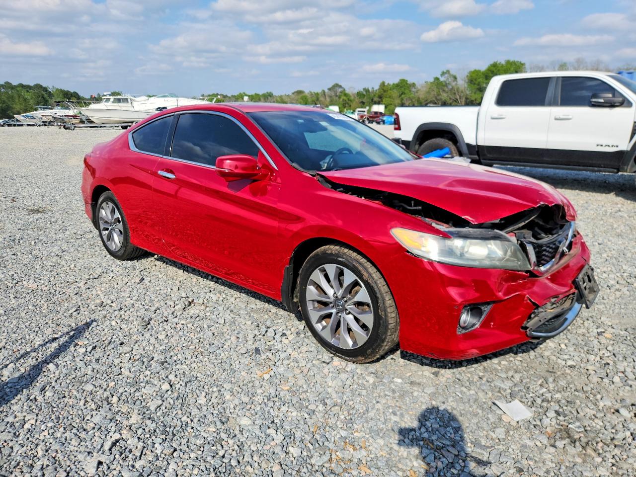 2015 Honda Accord Exl Red vin: 1HGCT1B84FA010077