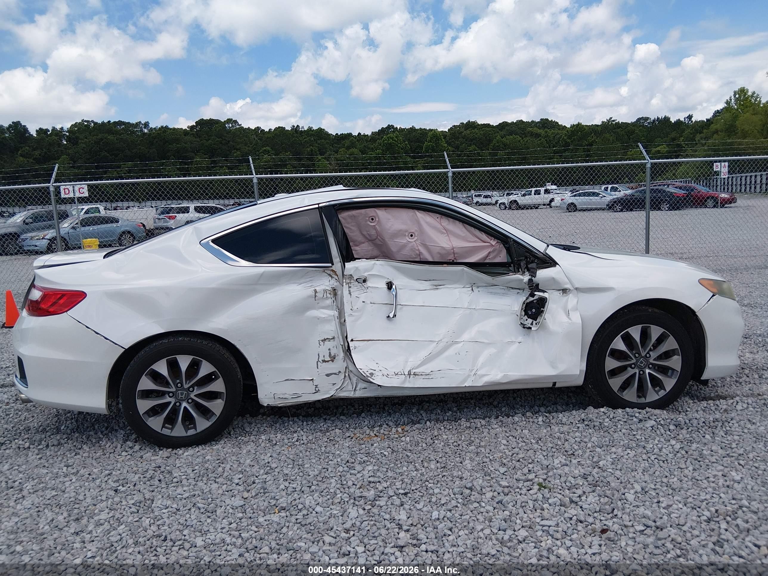 2014 Honda Accord Ex-l White vin: 1HGCT1B85EA015108