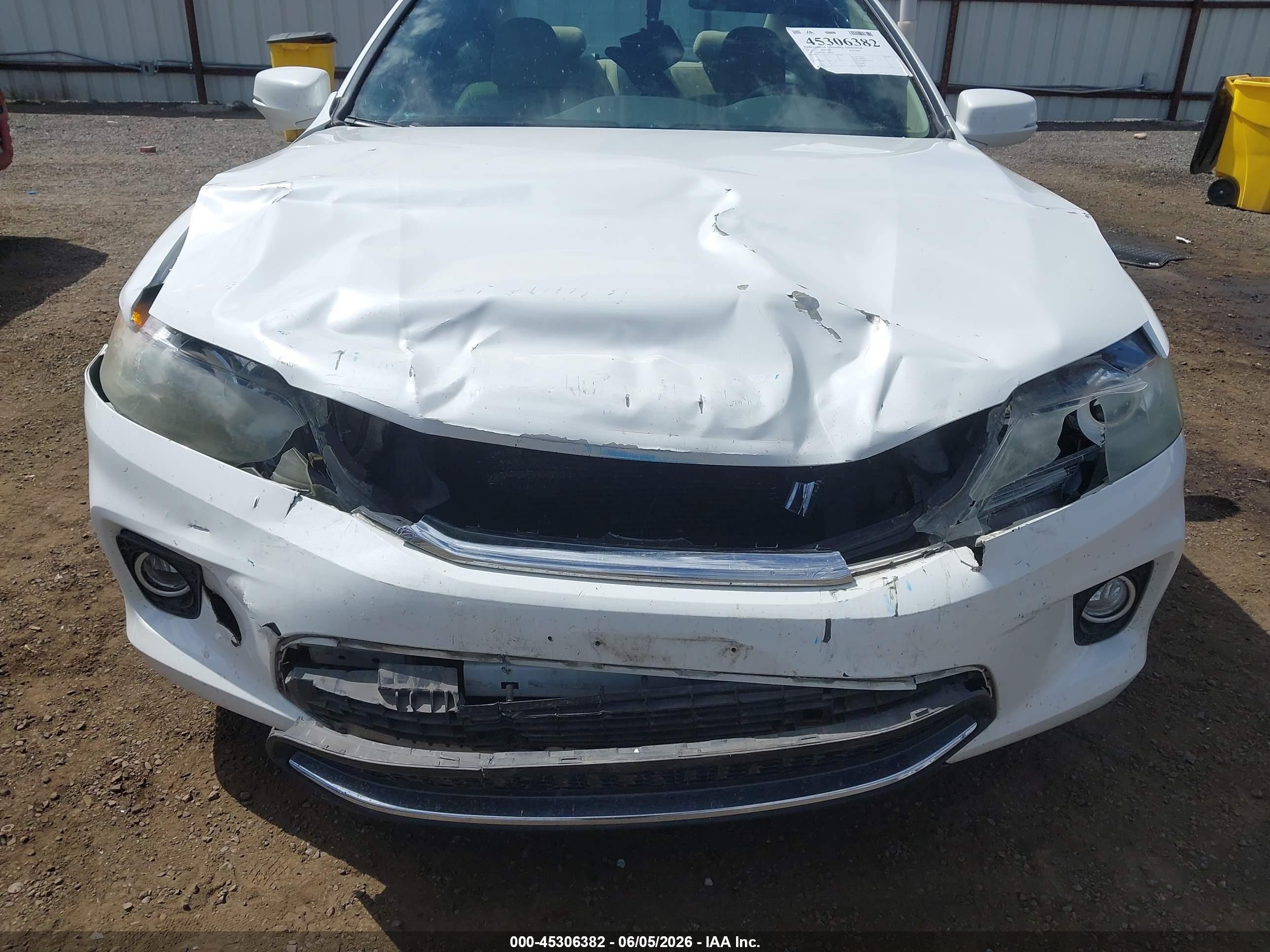 2015 Honda Accord Ex-l White vin: 1HGCT1B85FA006037