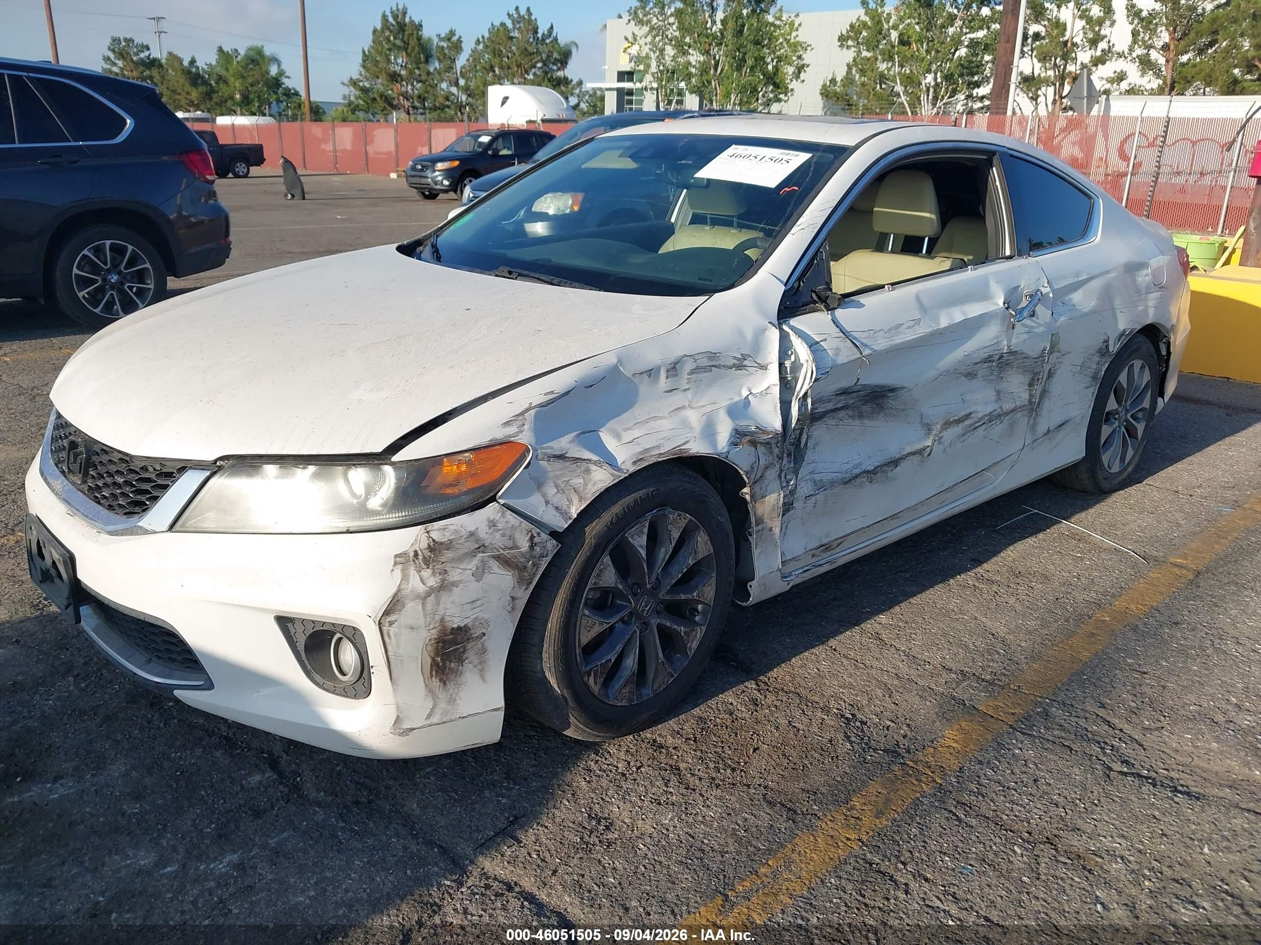 2015 Honda Accord Ex-l White vin: 1HGCT1B85FA010315