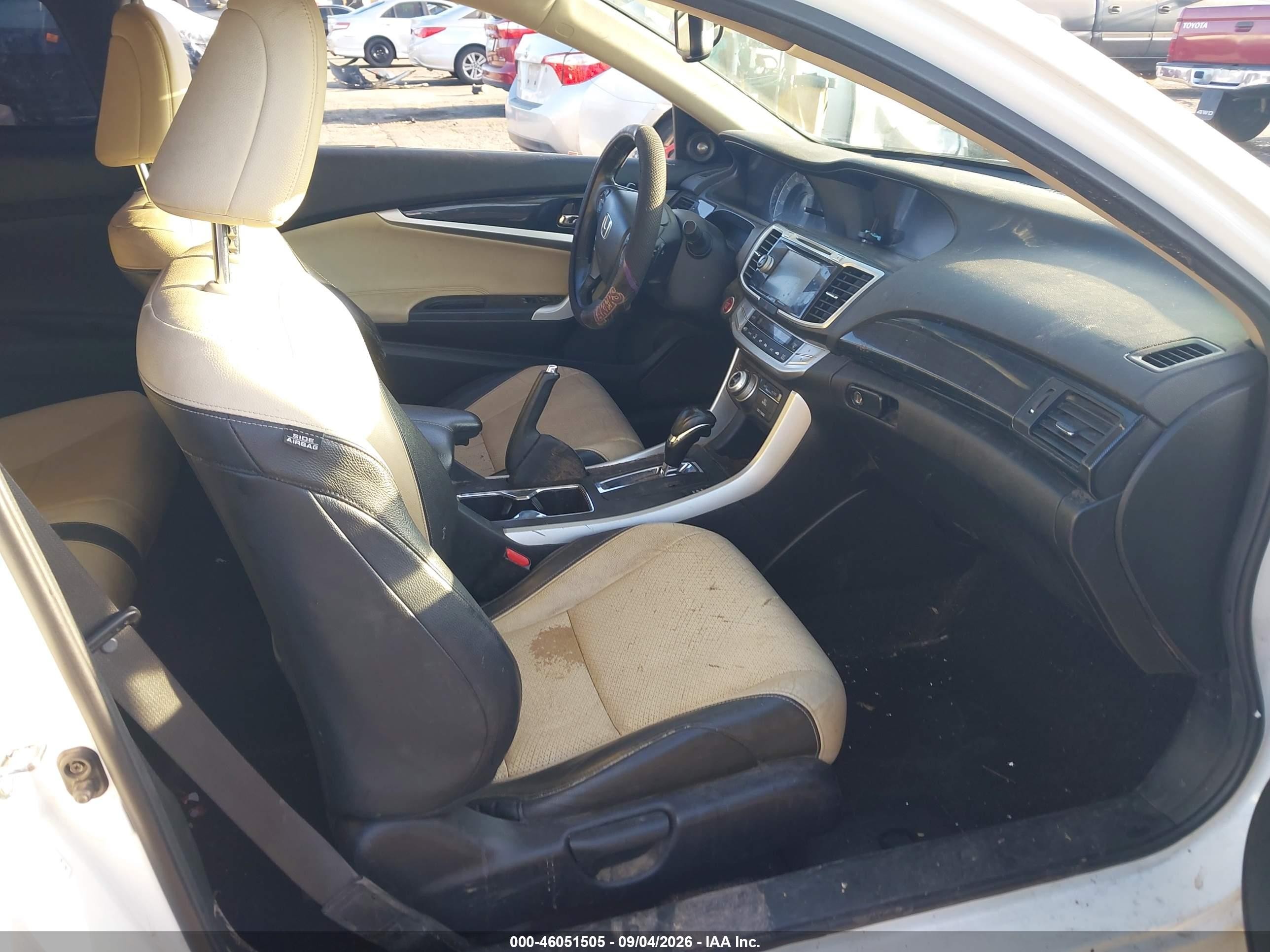 2015 Honda Accord Ex-l White vin: 1HGCT1B85FA010315