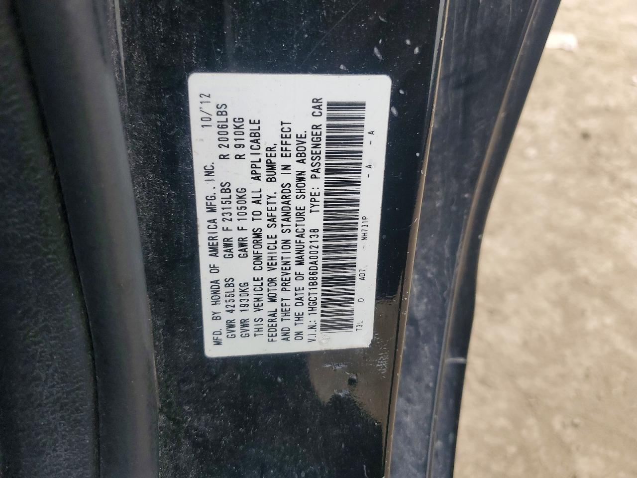 2013 Honda Accord Exl Black vin: 1HGCT1B86DA002138