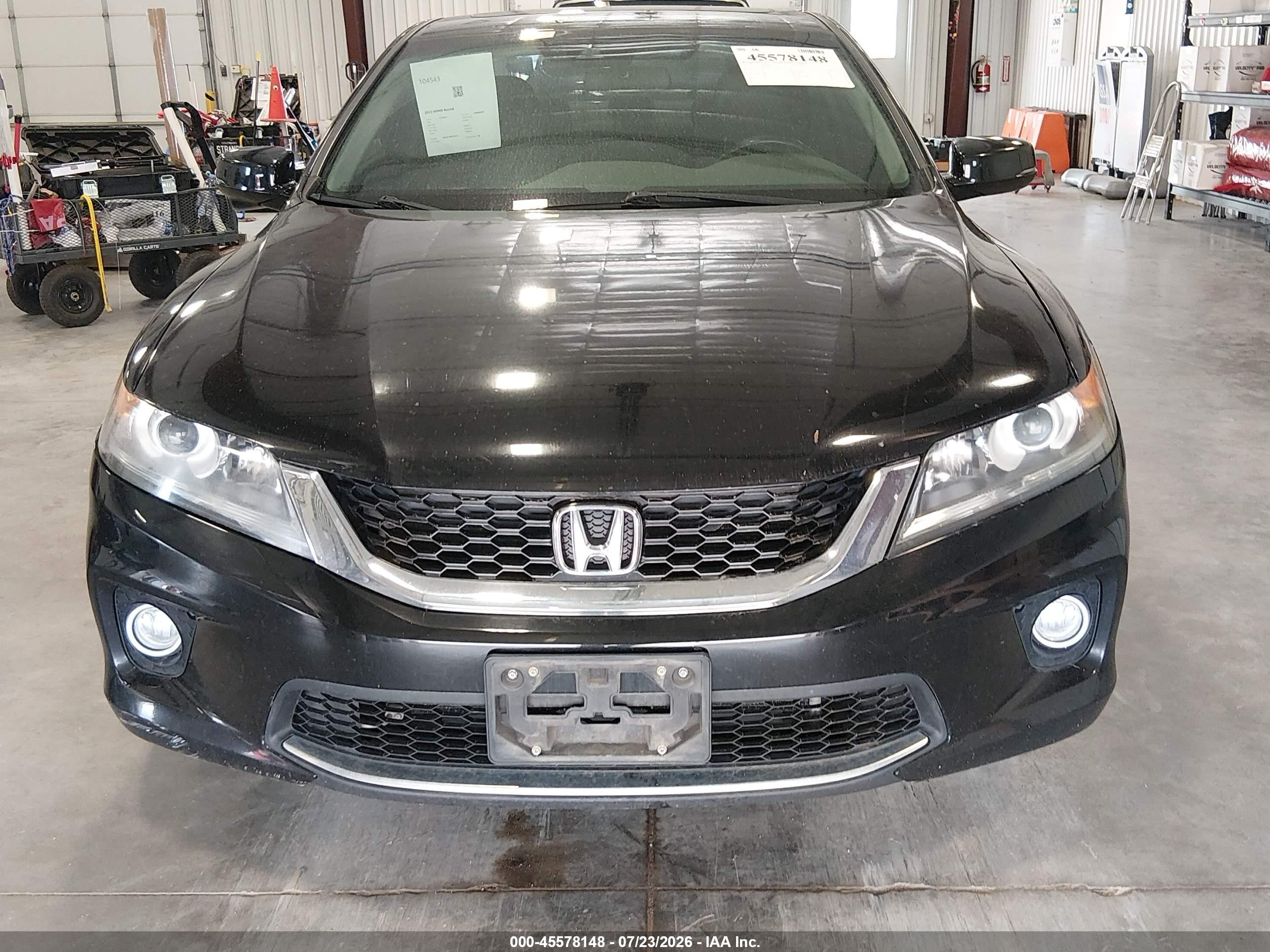 2013 Honda Accord Ex-l Black vin: 1HGCT1B86DA002270
