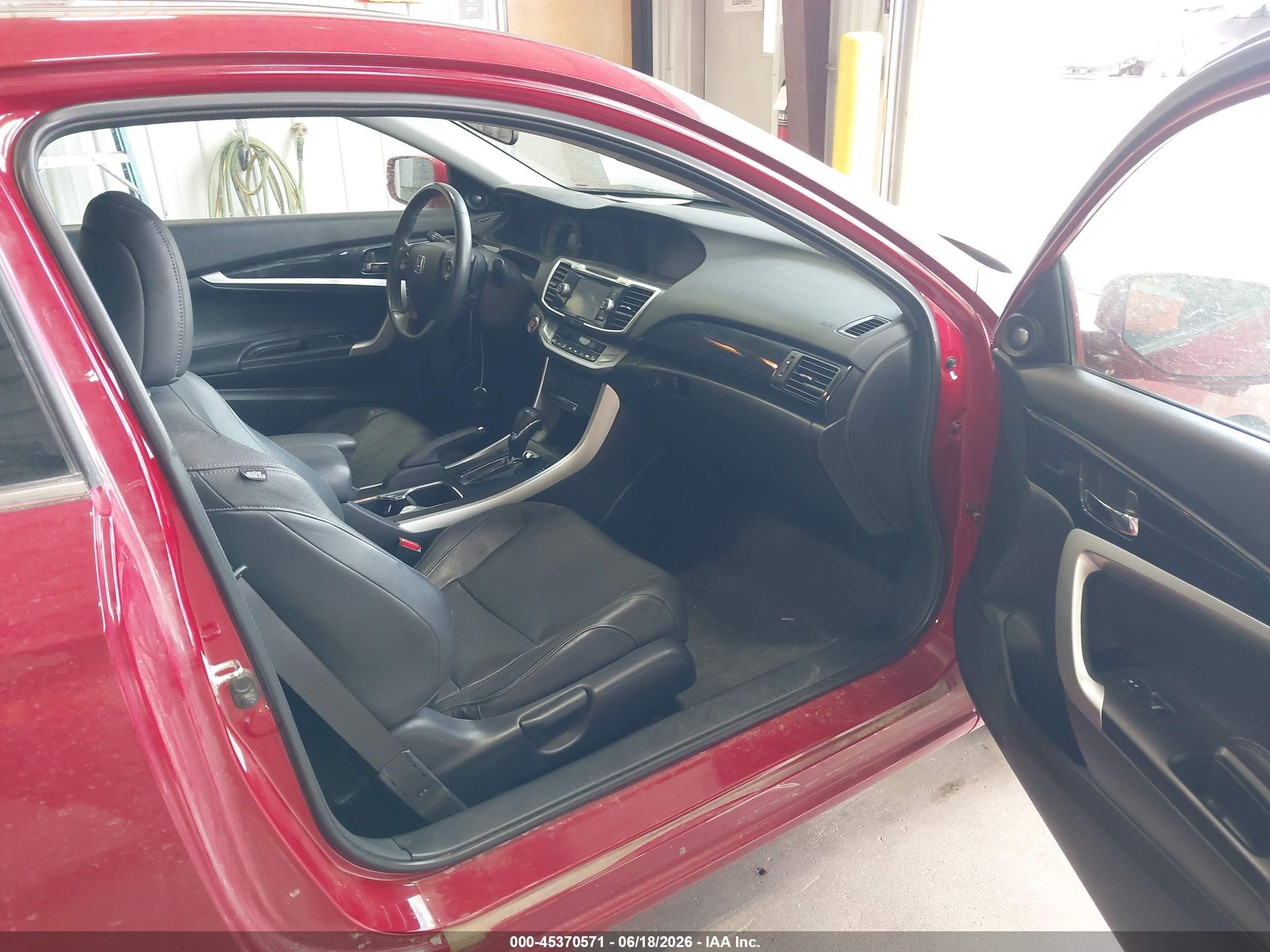 2013 Honda Accord Ex-l Red vin: 1HGCT1B86DA015374