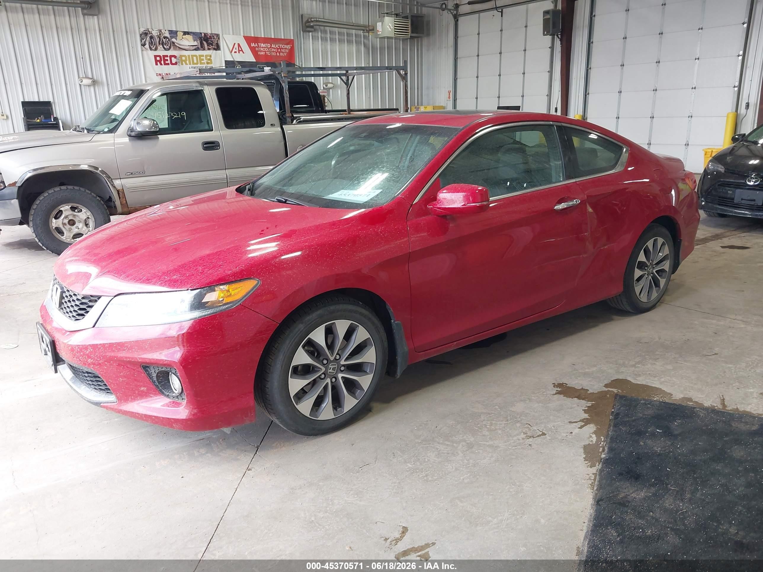 2013 Honda Accord Ex-l Red vin: 1HGCT1B86DA015374