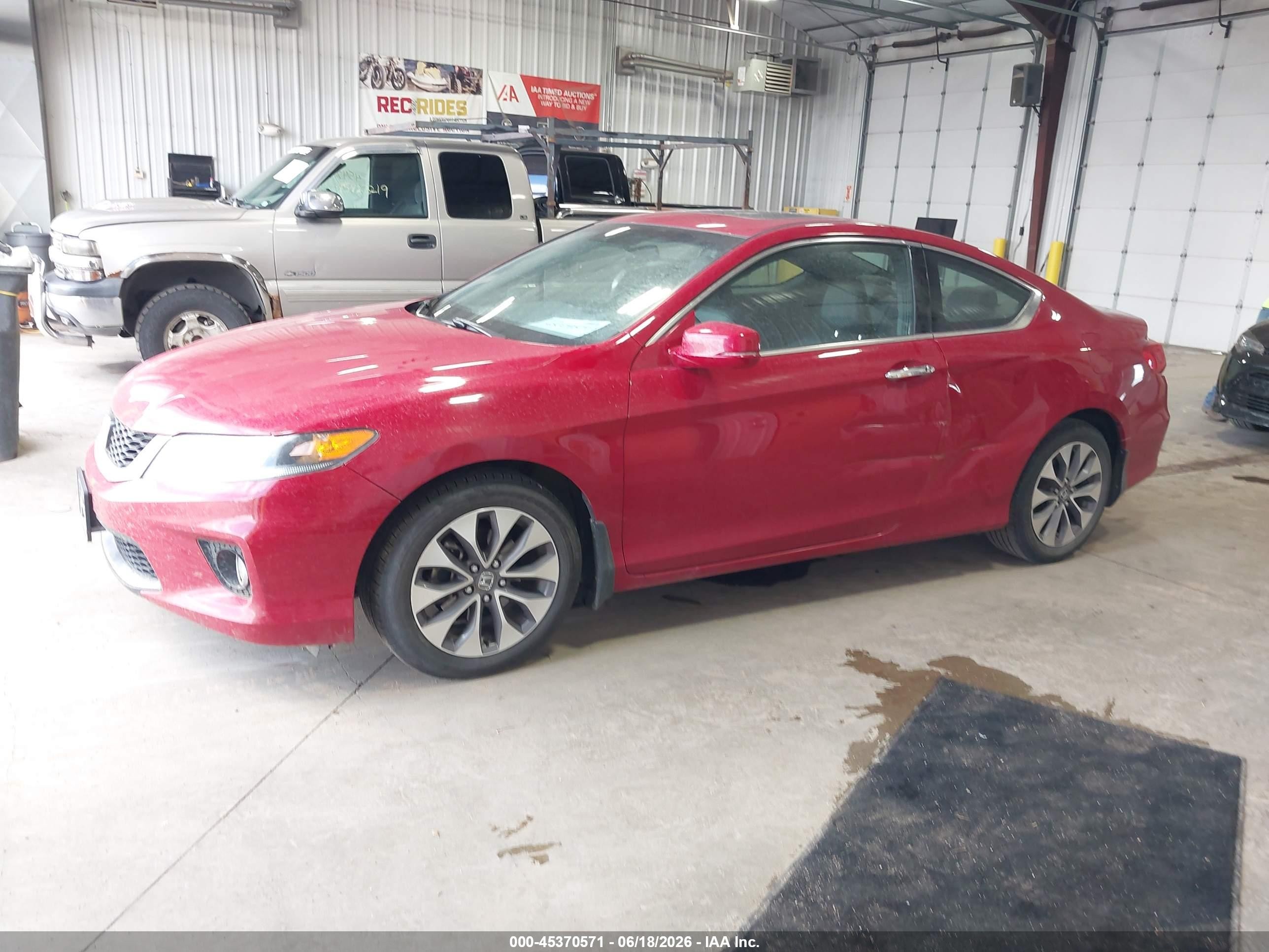 2013 Honda Accord Ex-l Red vin: 1HGCT1B86DA015374