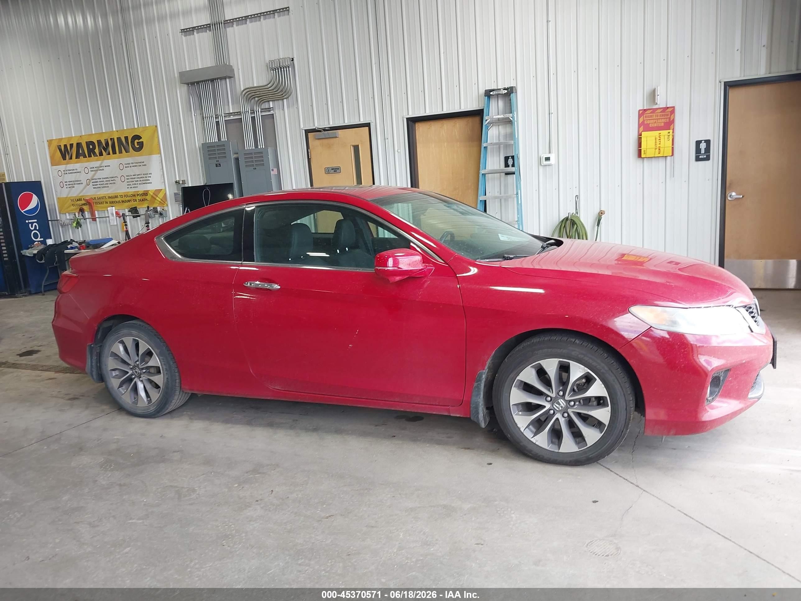 2013 Honda Accord Ex-l Red vin: 1HGCT1B86DA015374