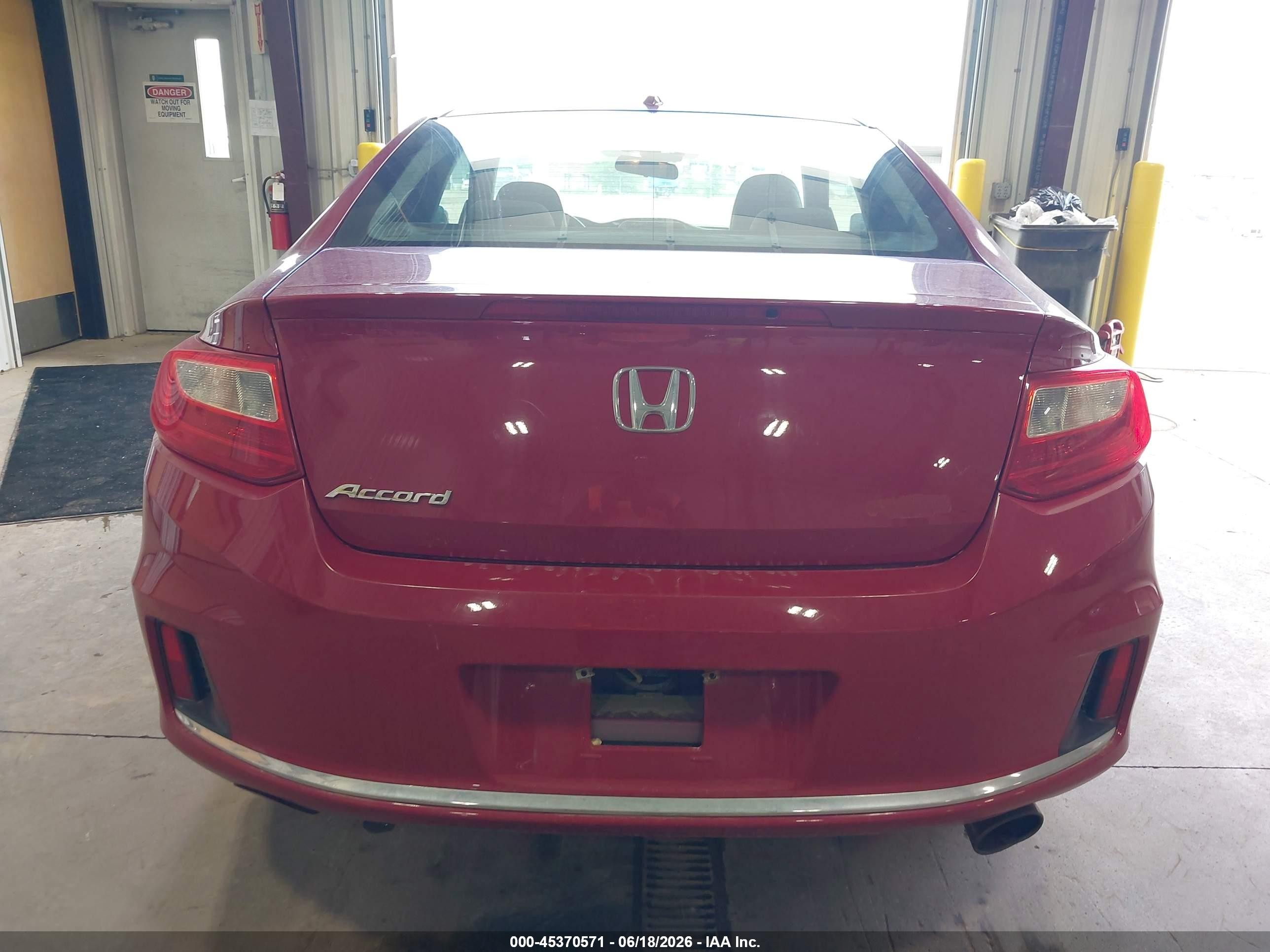 2013 Honda Accord Ex-l Red vin: 1HGCT1B86DA015374