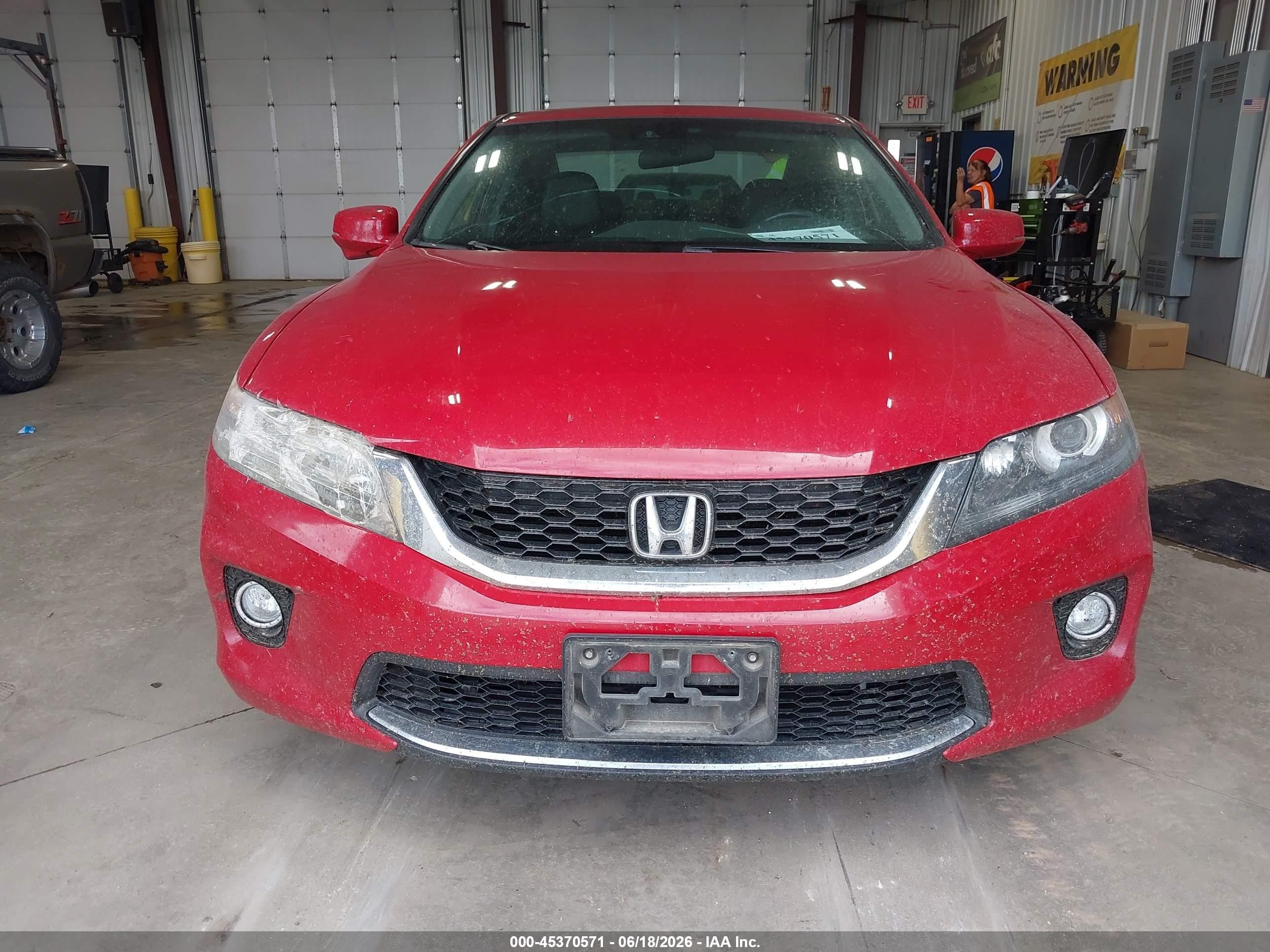 2013 Honda Accord Ex-l Red vin: 1HGCT1B86DA015374