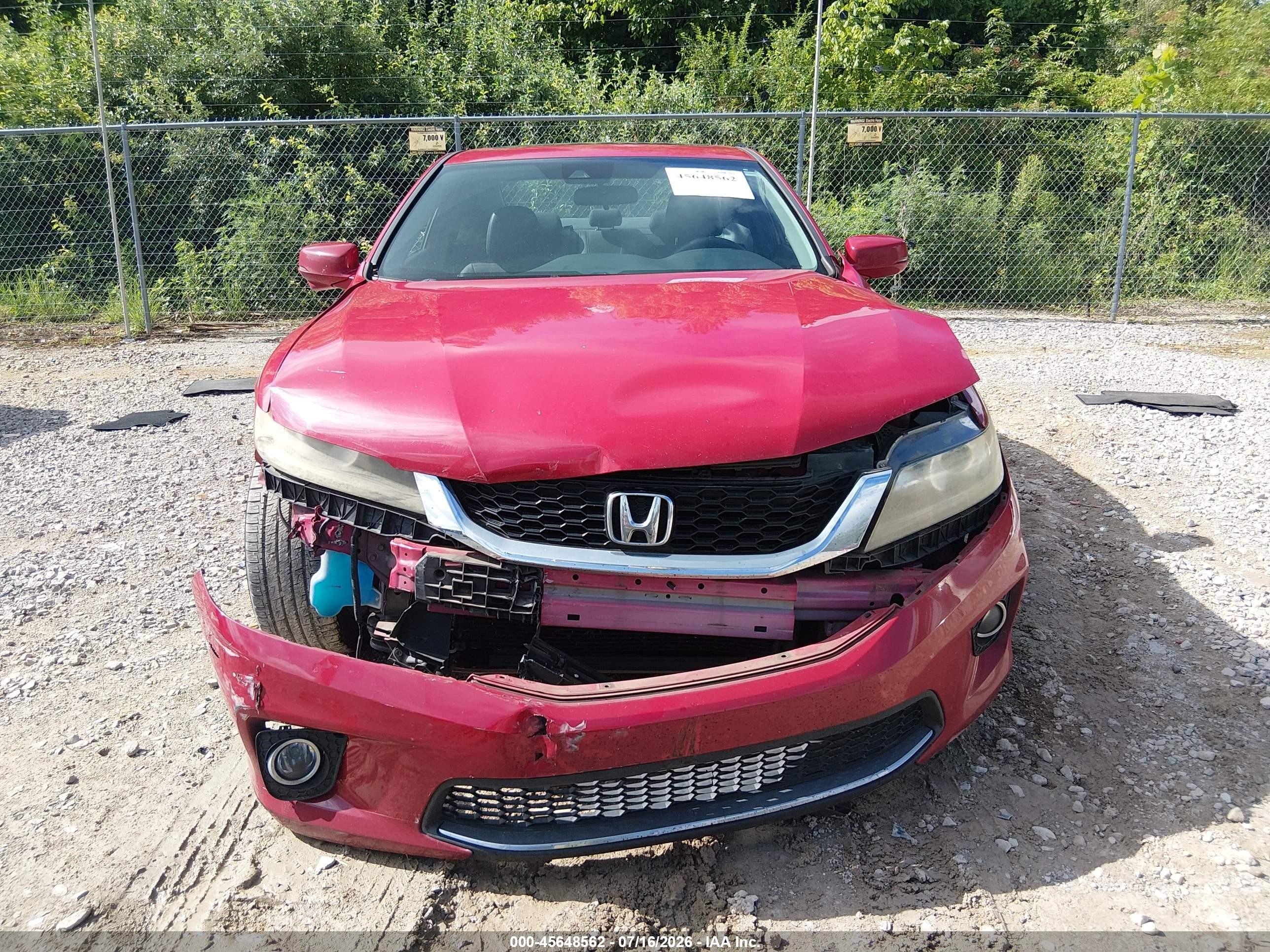 2014 Honda Accord Ex-l Red vin: 1HGCT1B86EA011410