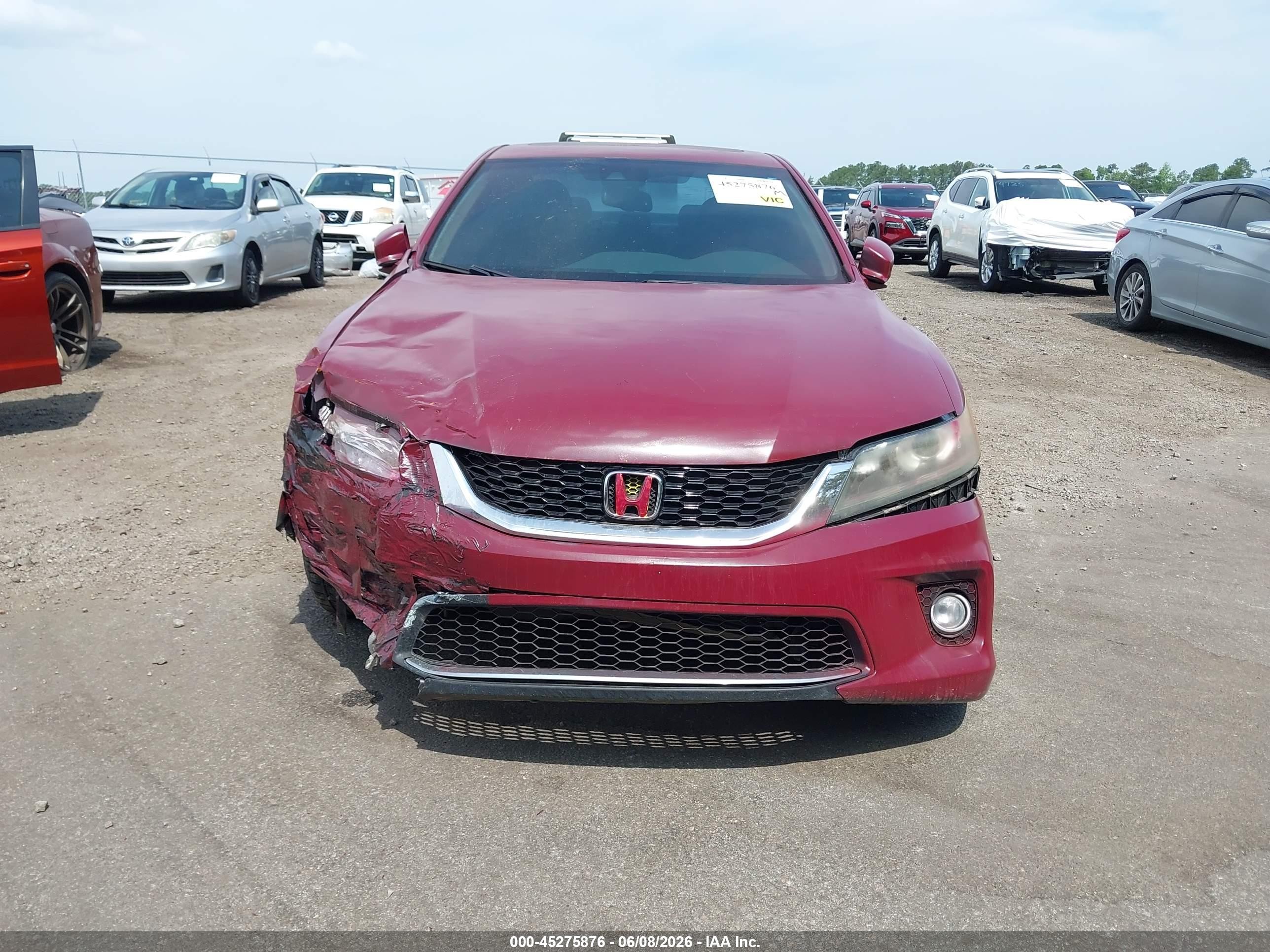 2015 Honda Accord Ex-l Red vin: 1HGCT1B86FA001221