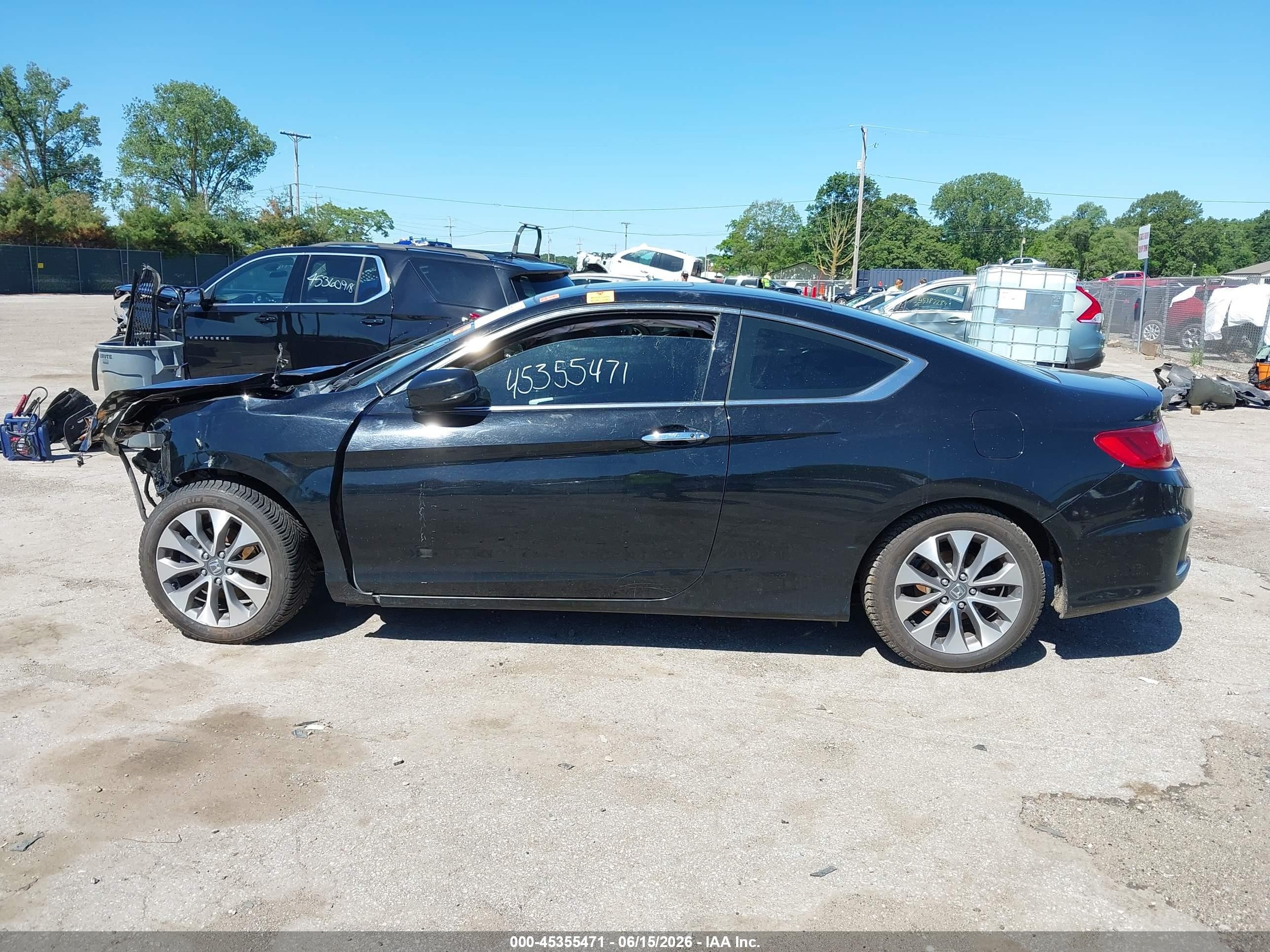 2013 Honda Accord Ex-l Black vin: 1HGCT1B87DA022575