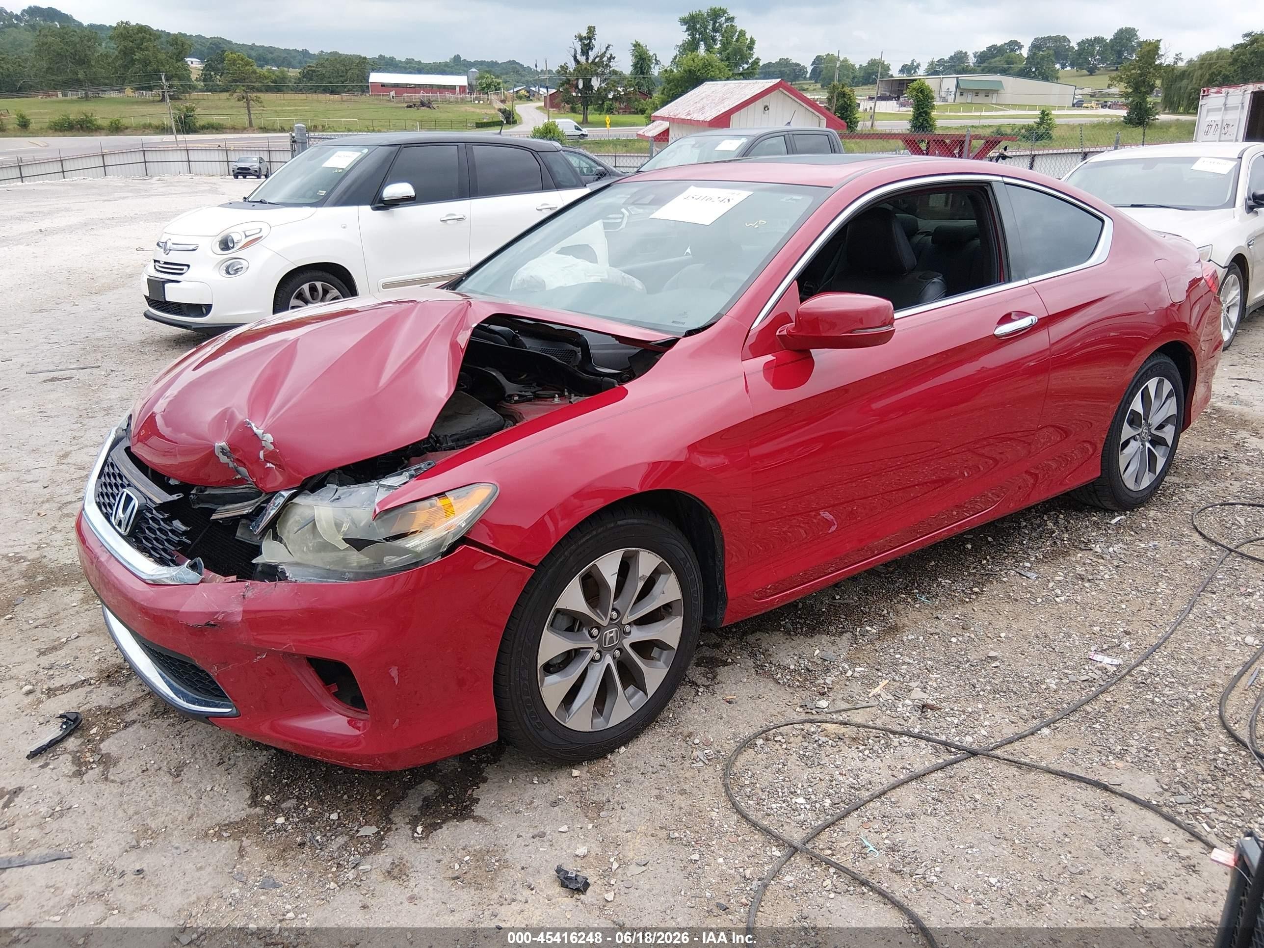 2015 Honda Accord Ex-l Red vin: 1HGCT1B87FA014477