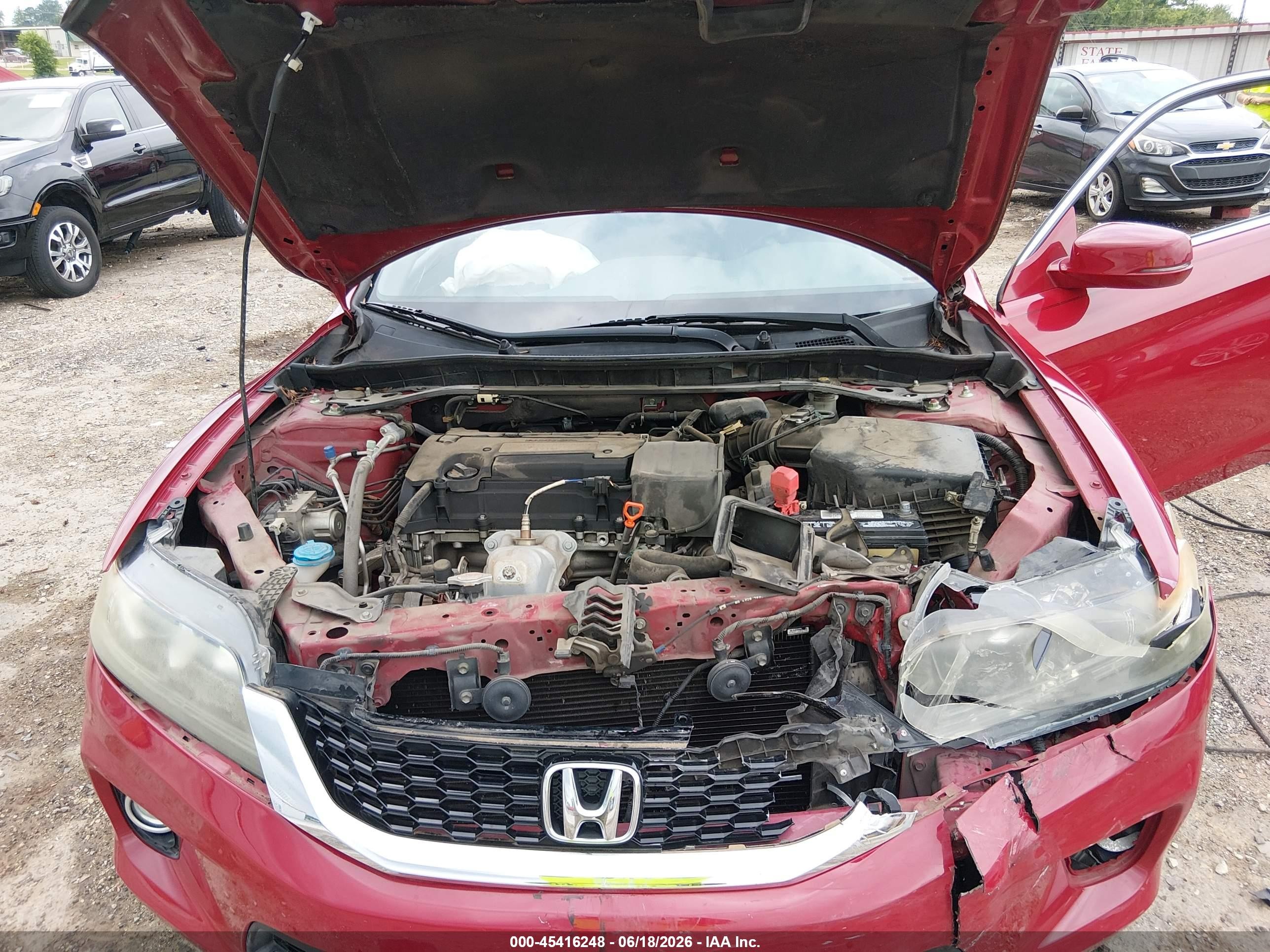 2015 Honda Accord Ex-l Red vin: 1HGCT1B87FA014477