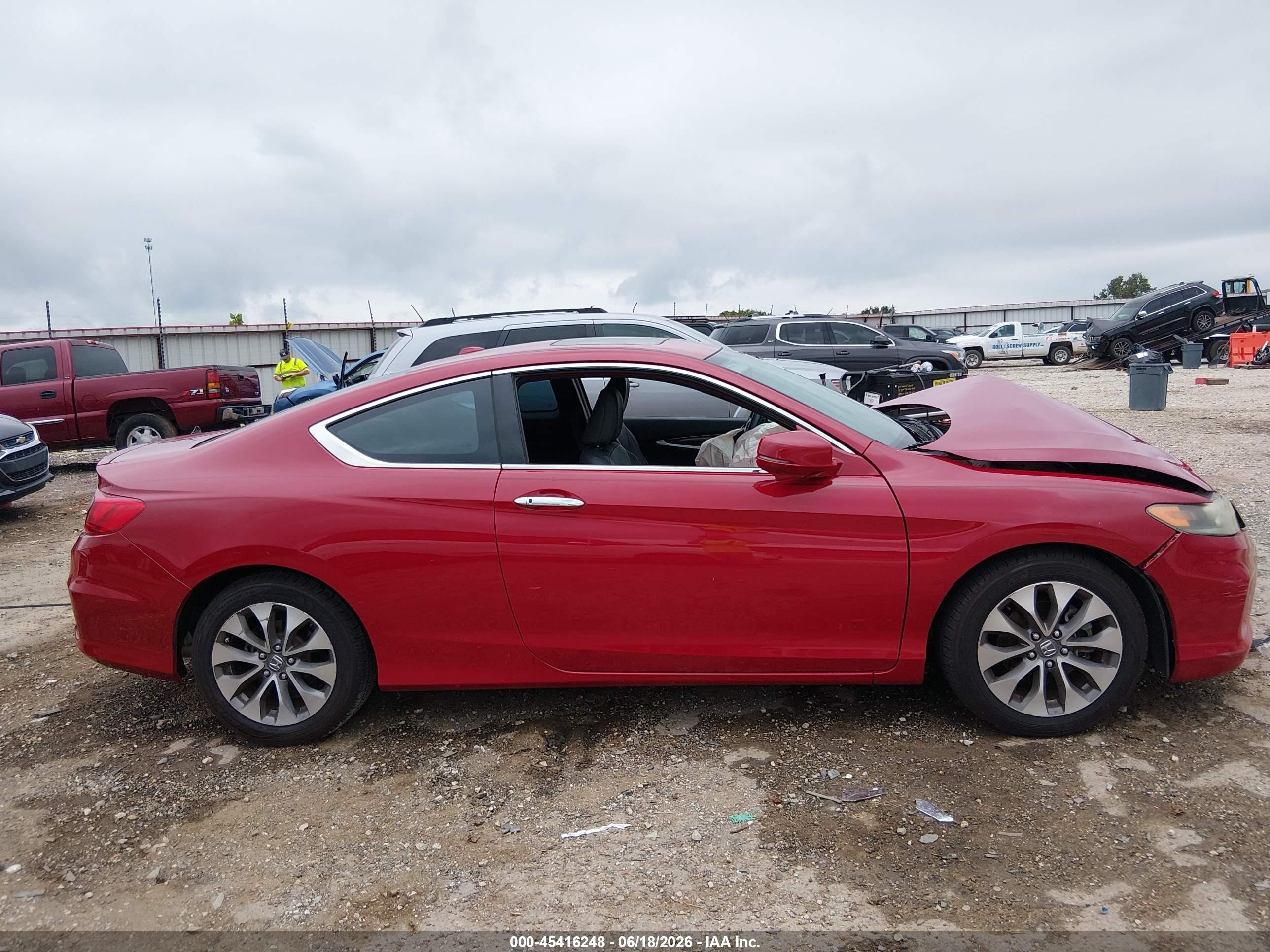 2015 Honda Accord Ex-l Red vin: 1HGCT1B87FA014477