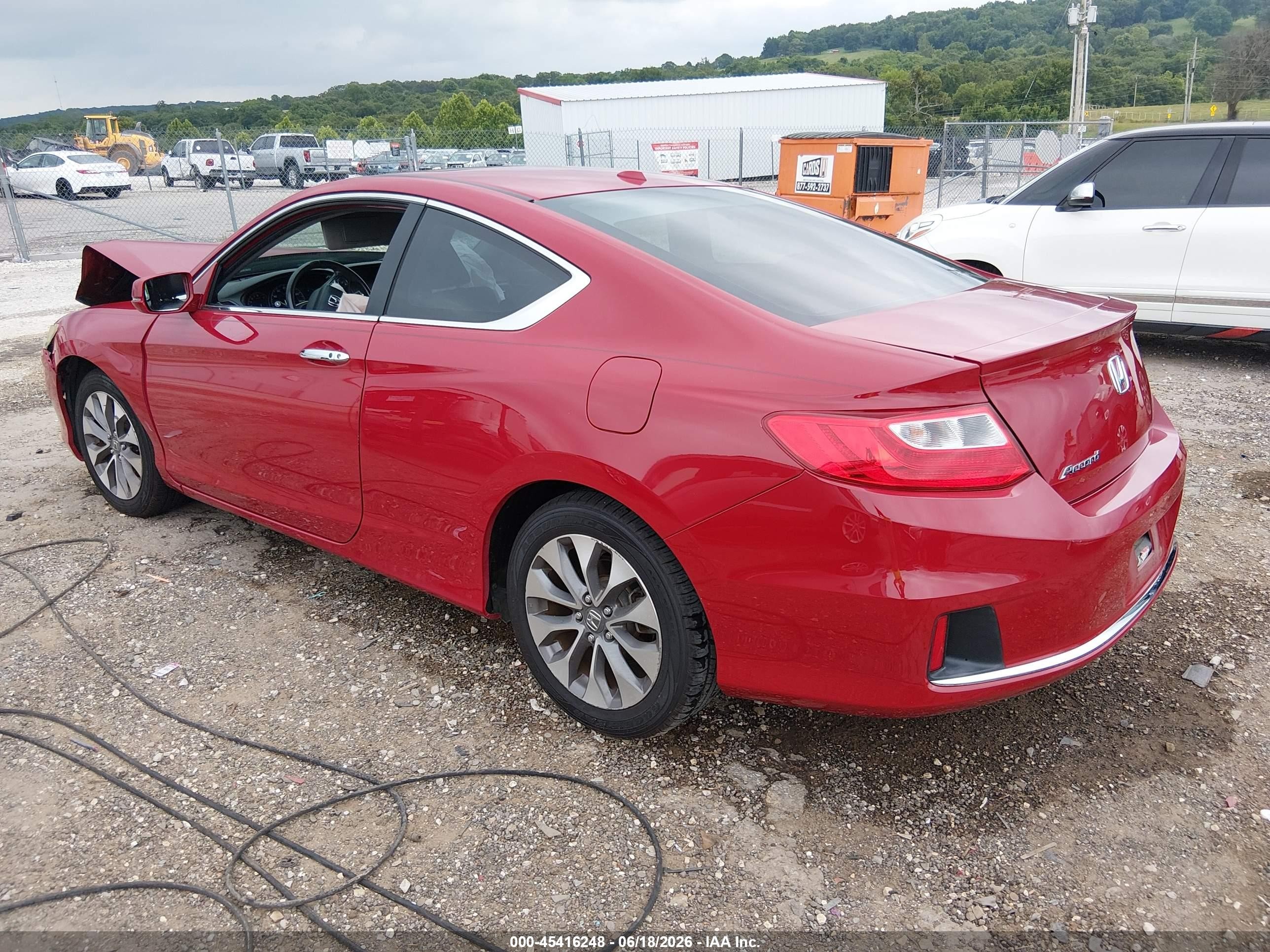 2015 Honda Accord Ex-l Red vin: 1HGCT1B87FA014477