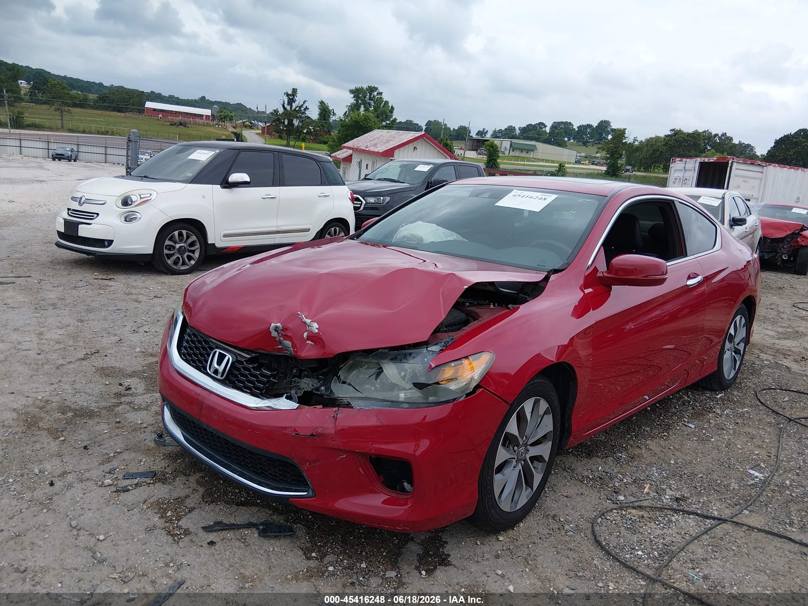 2015 Honda Accord Ex-l Red vin: 1HGCT1B87FA014477