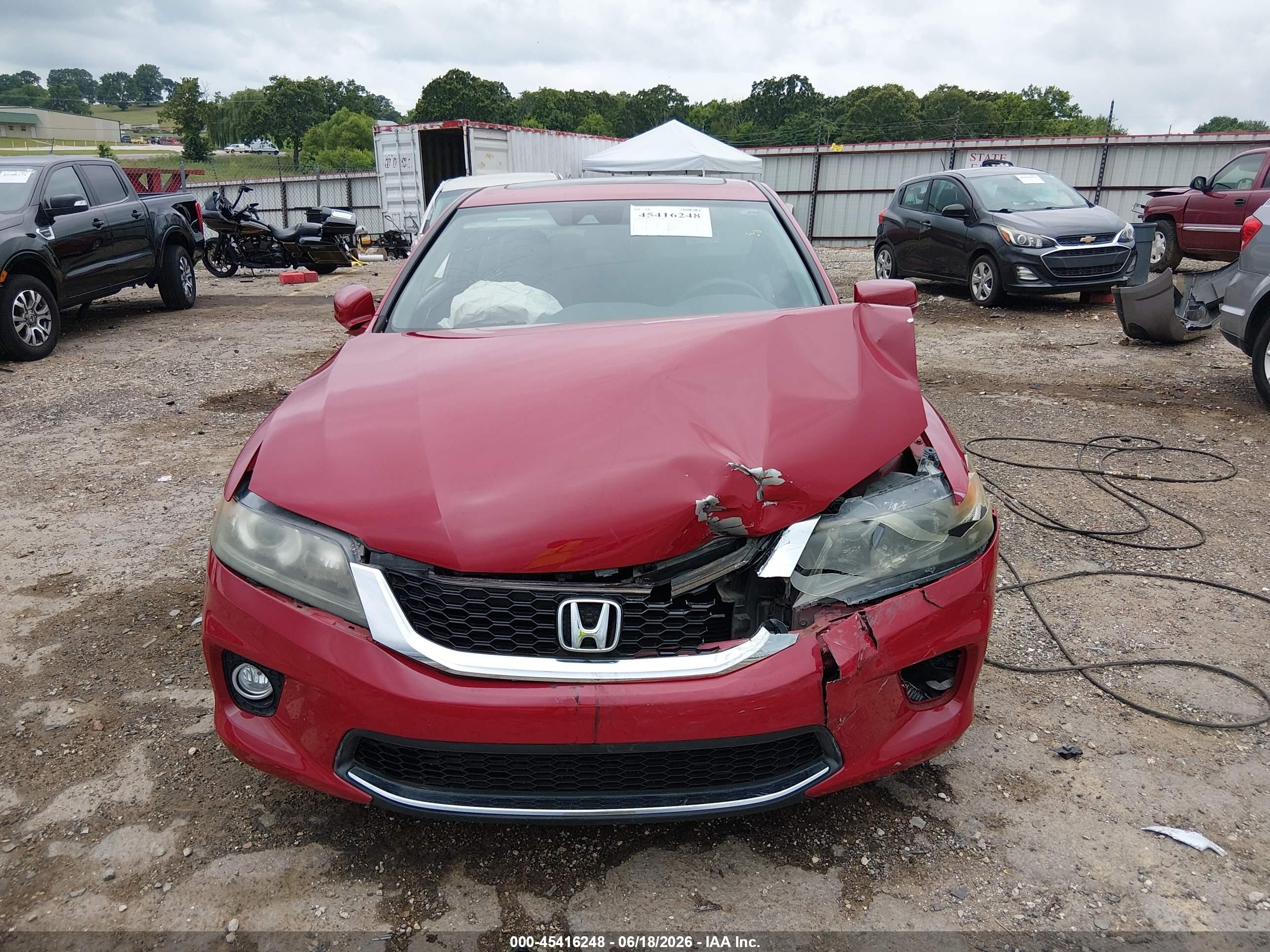 2015 Honda Accord Ex-l Red vin: 1HGCT1B87FA014477