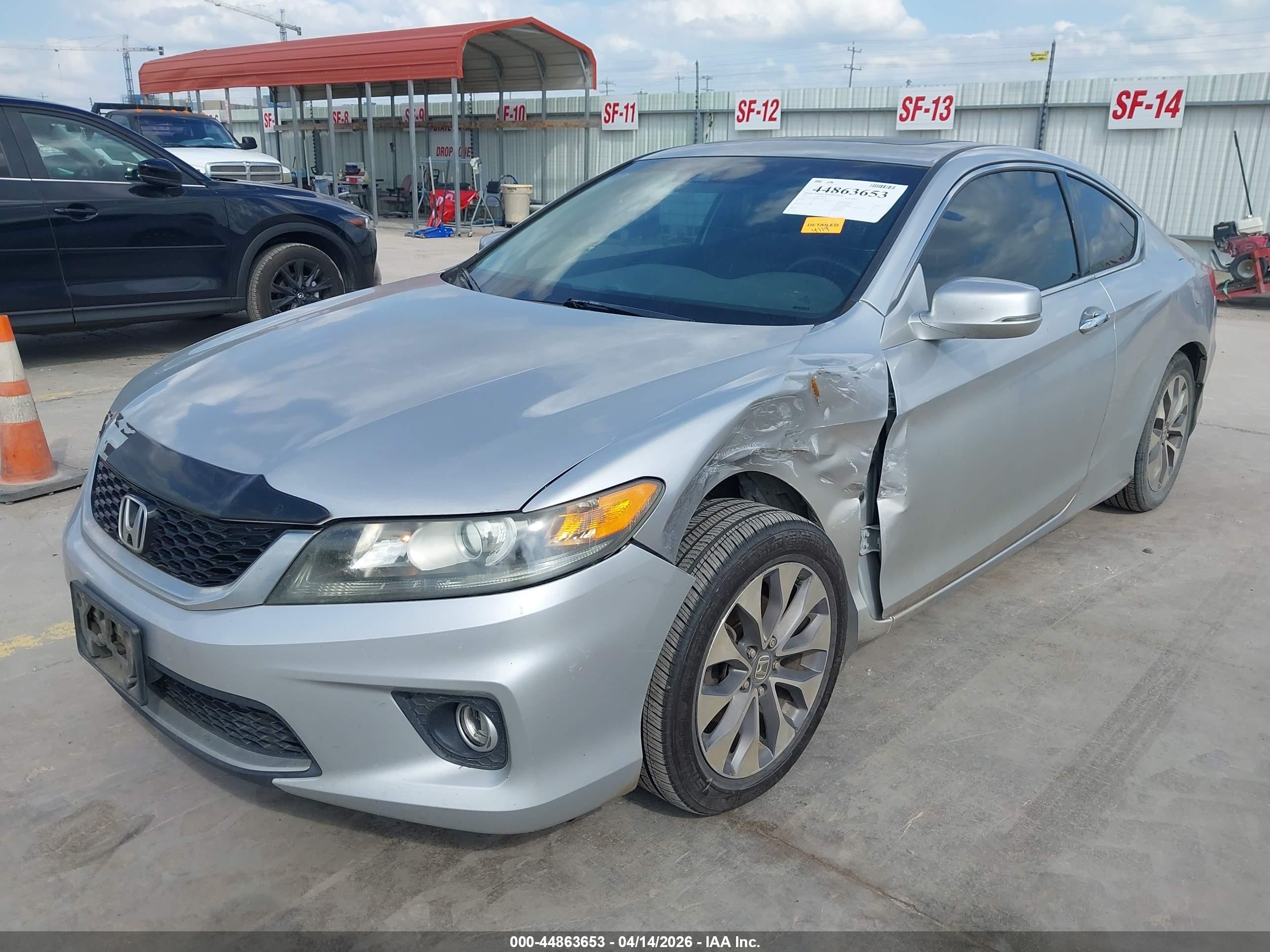 2013 Honda Accord Ex-l Silver vin: 1HGCT1B88DA001671