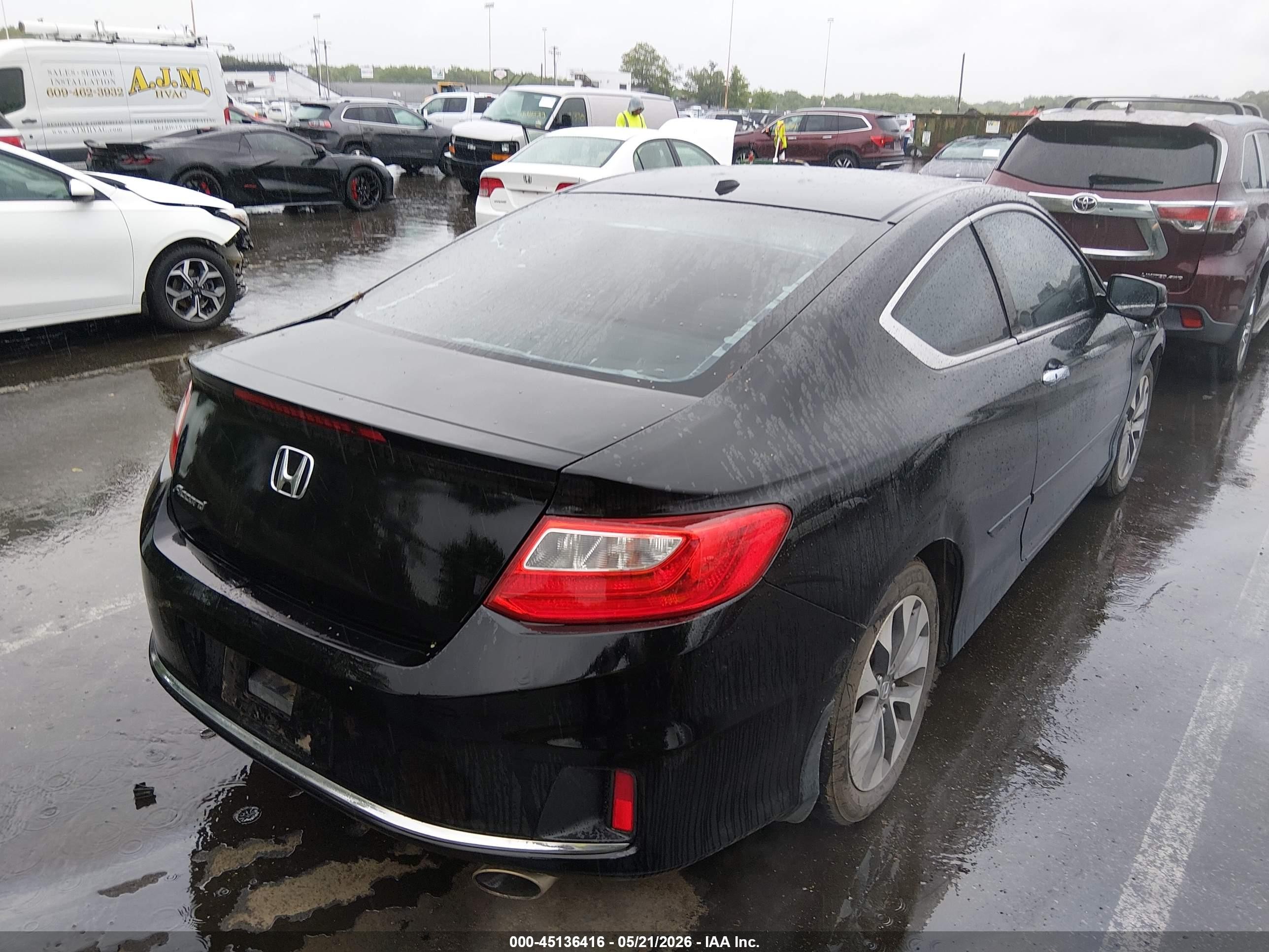 2013 Honda Accord Ex-l Black vin: 1HGCT1B88DA002240