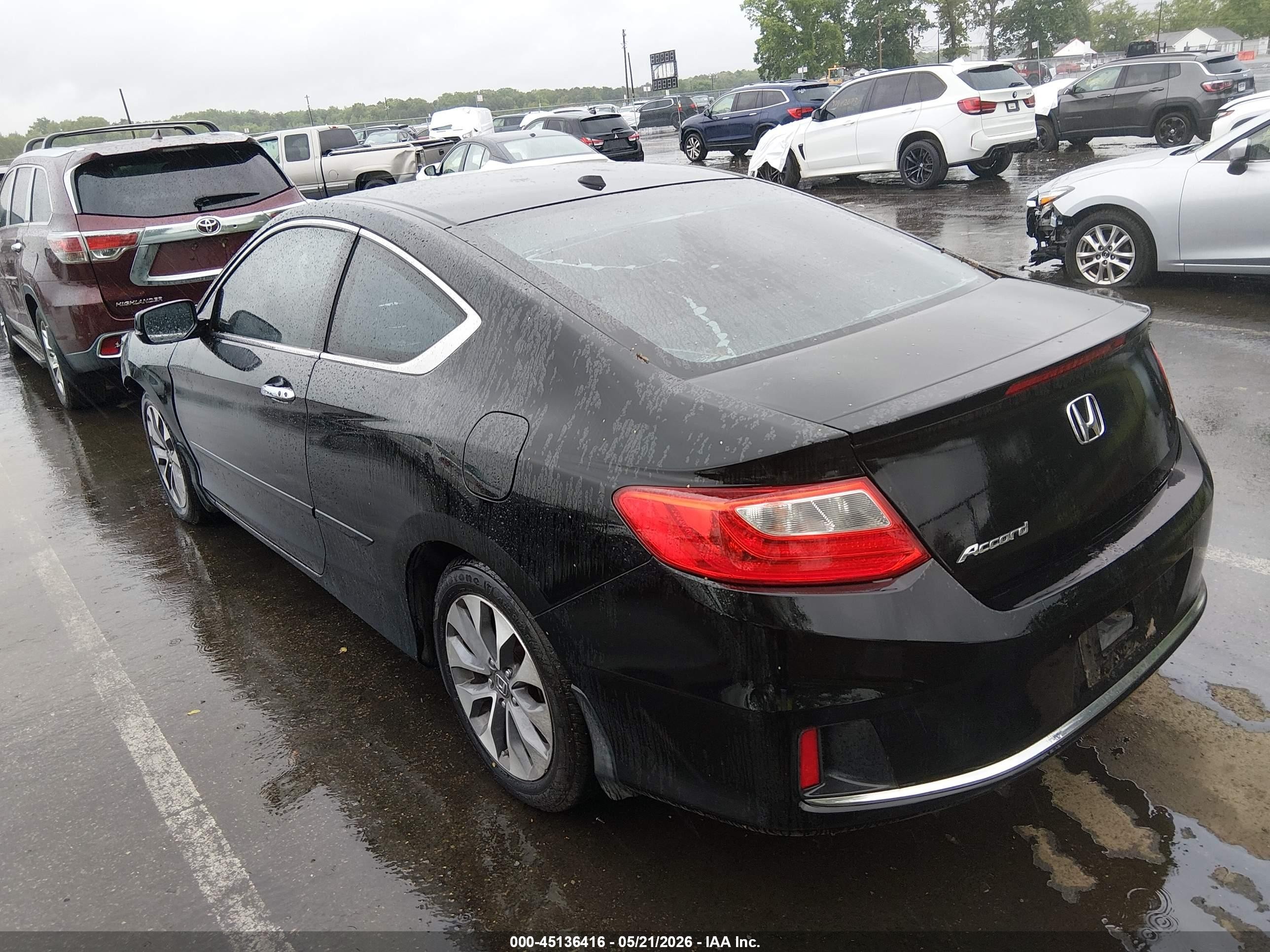 2013 Honda Accord Ex-l Black vin: 1HGCT1B88DA002240