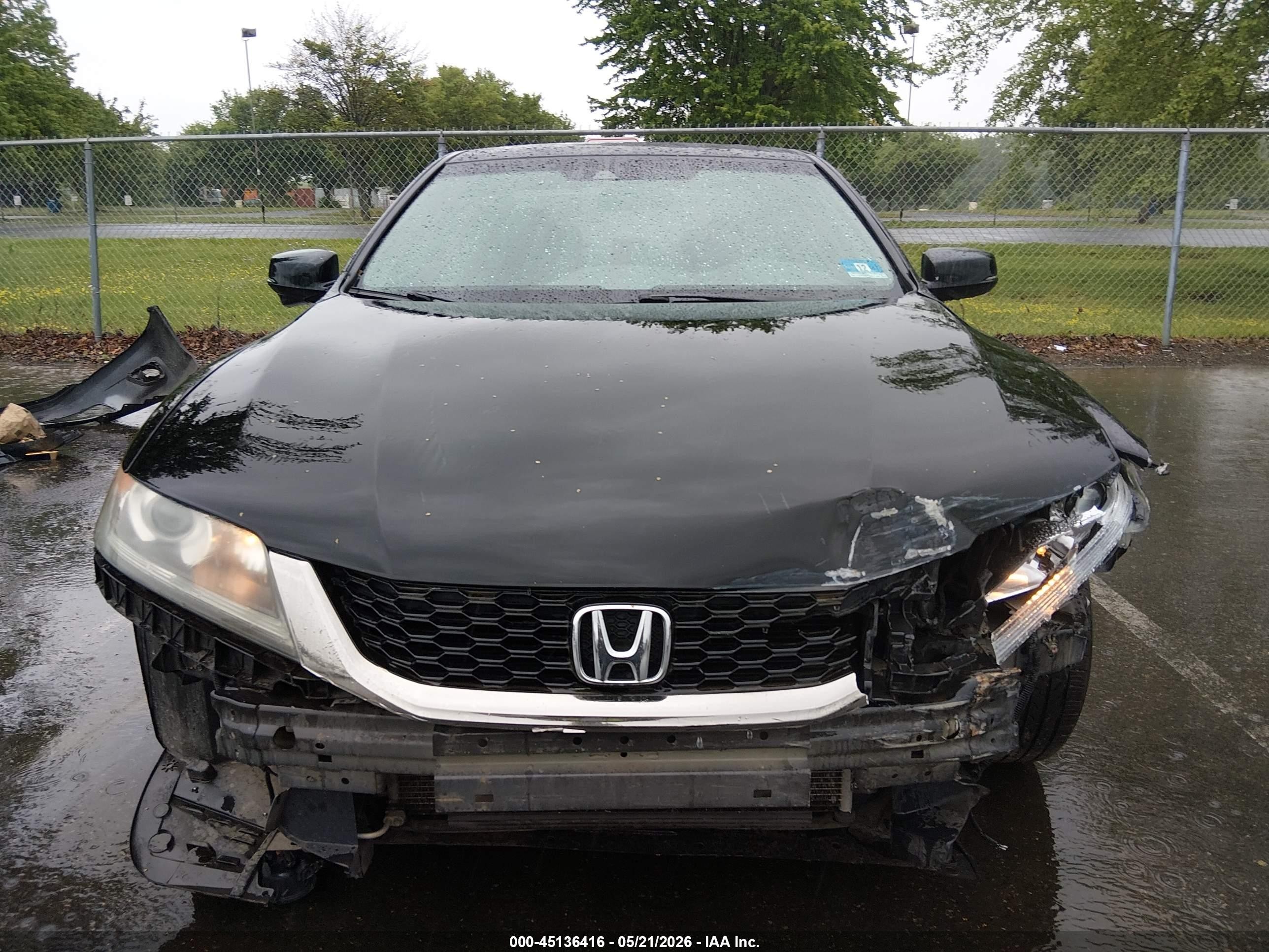 2013 Honda Accord Ex-l Black vin: 1HGCT1B88DA002240