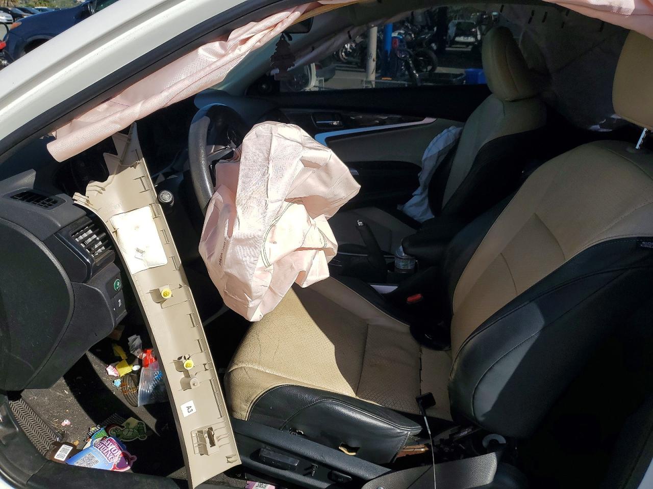 2013 Honda Accord Exl White vin: 1HGCT1B88DA008216
