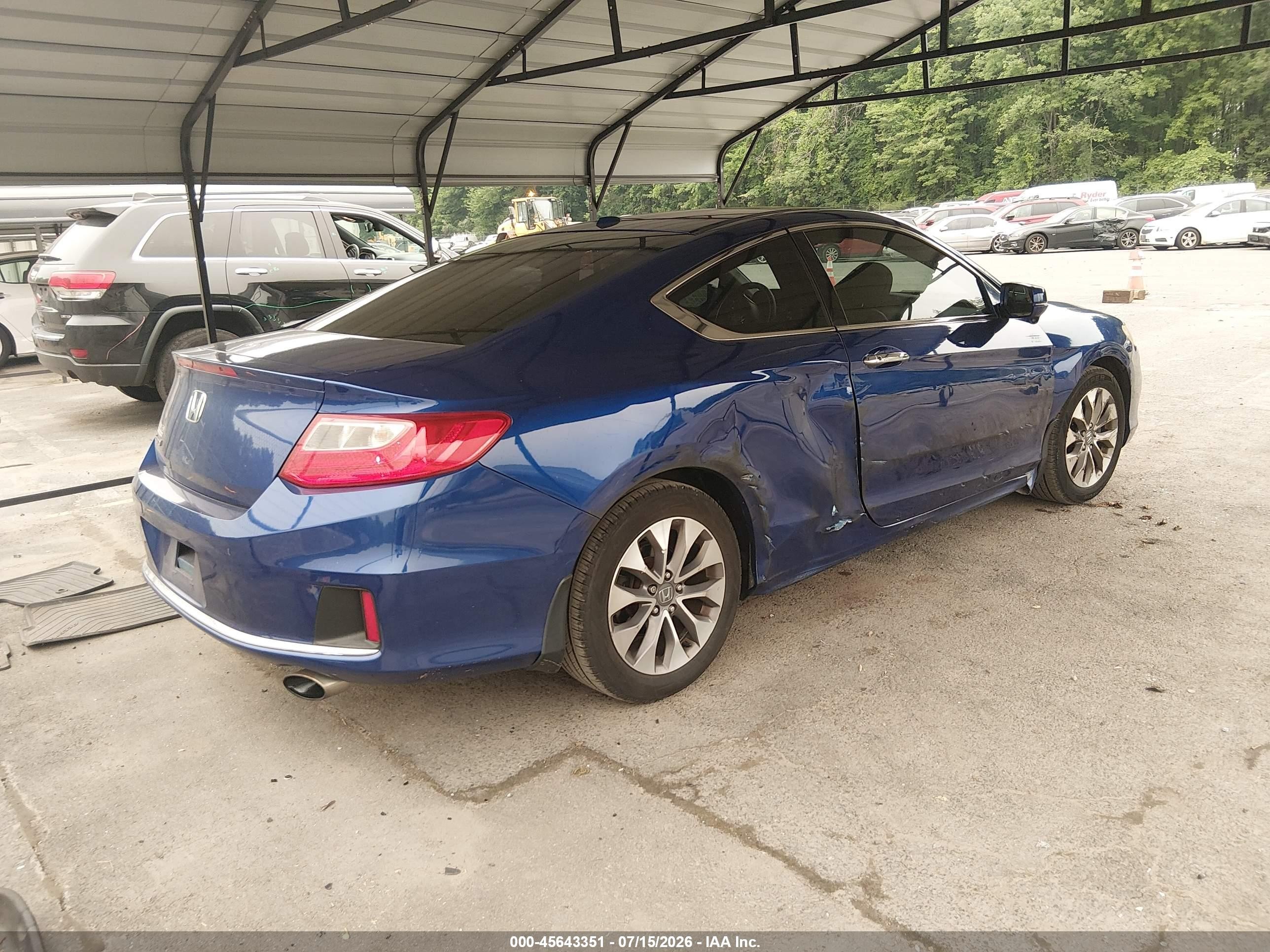 2014 Honda Accord Ex-l Blue vin: 1HGCT1B88EA001994