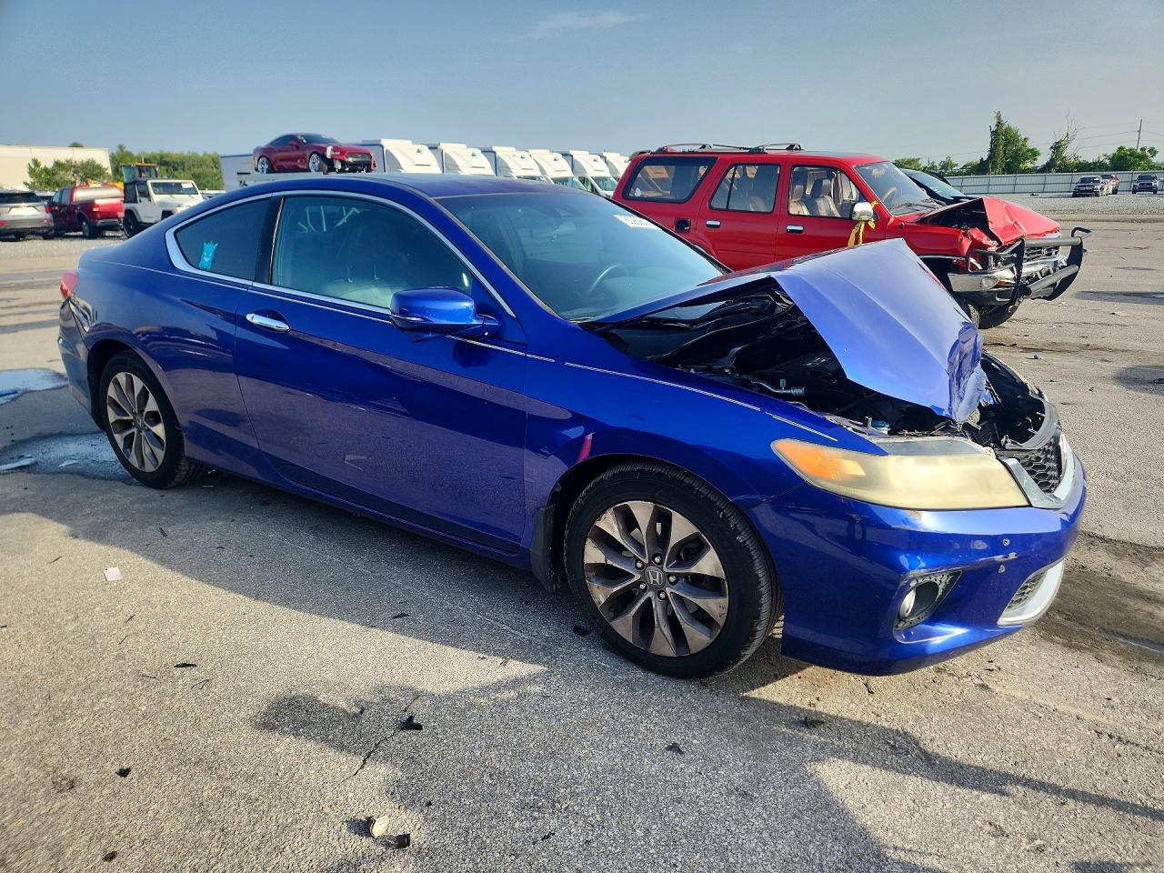 2014 Honda Accord Exl Blue vin: 1HGCT1B88EA010159