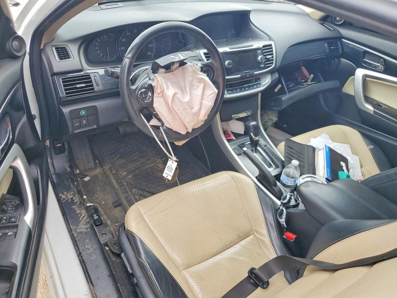 2013 Honda Accord Exl White vin: 1HGCT1B89DA006538