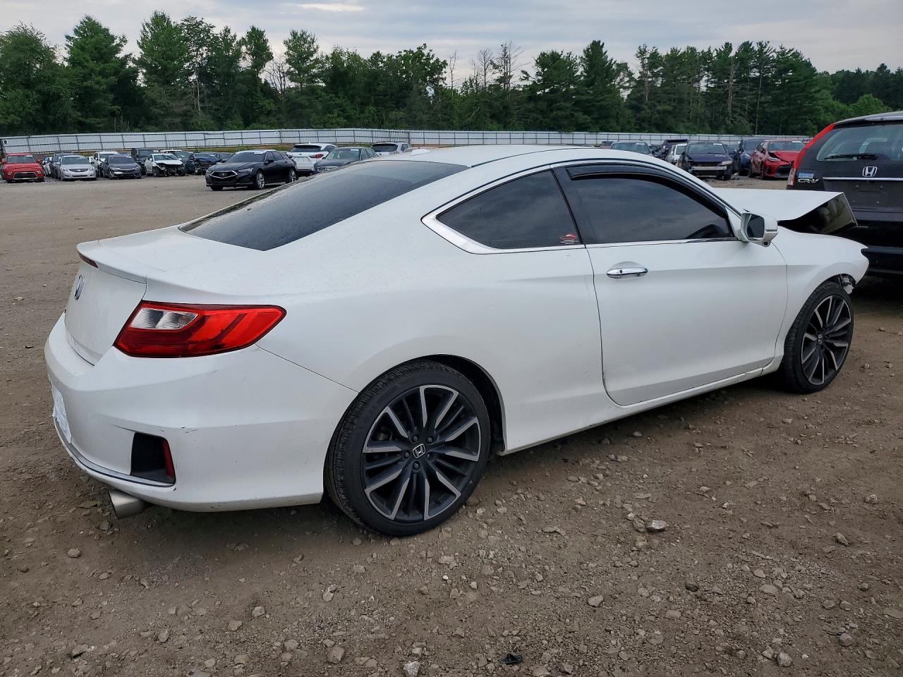2013 Honda Accord Exl White vin: 1HGCT1B89DA006538