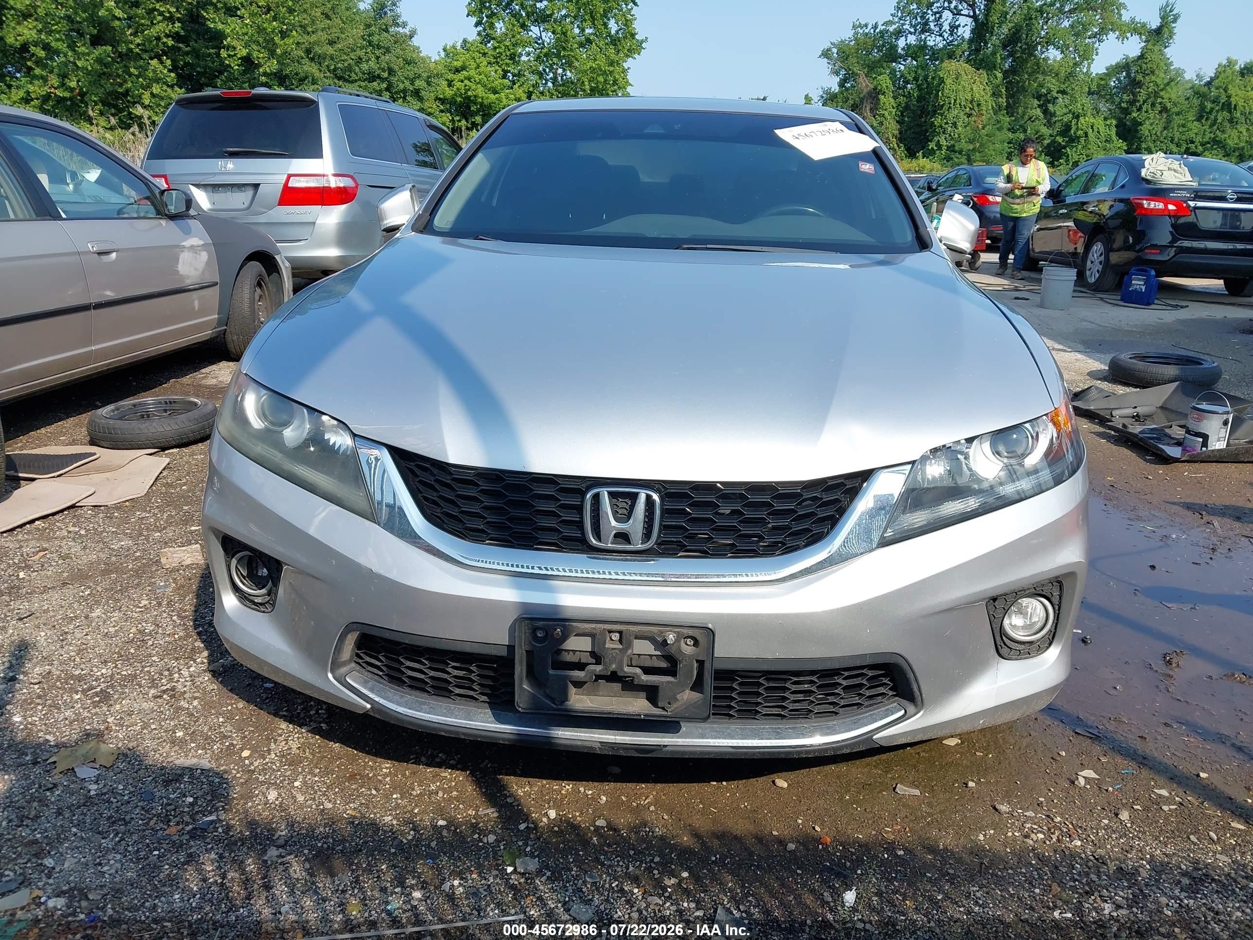 2014 Honda Accord Ex-l Silver vin: 1HGCT1B89EA004032