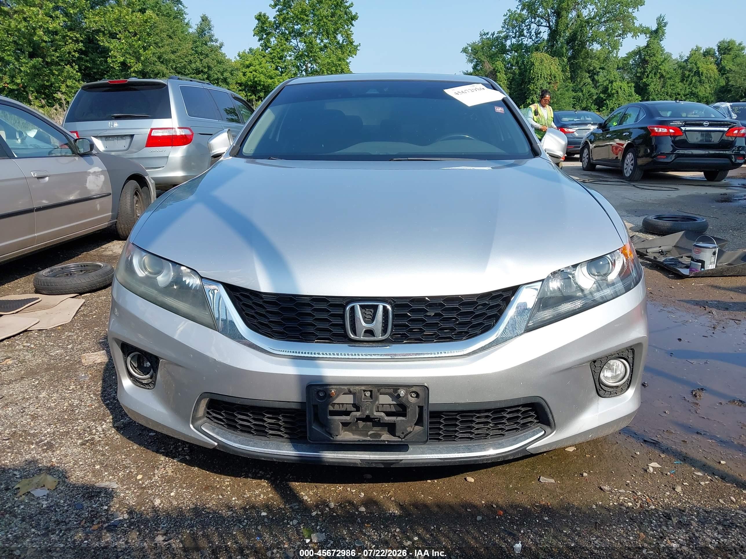 2014 Honda Accord Ex-l Silver vin: 1HGCT1B89EA004032