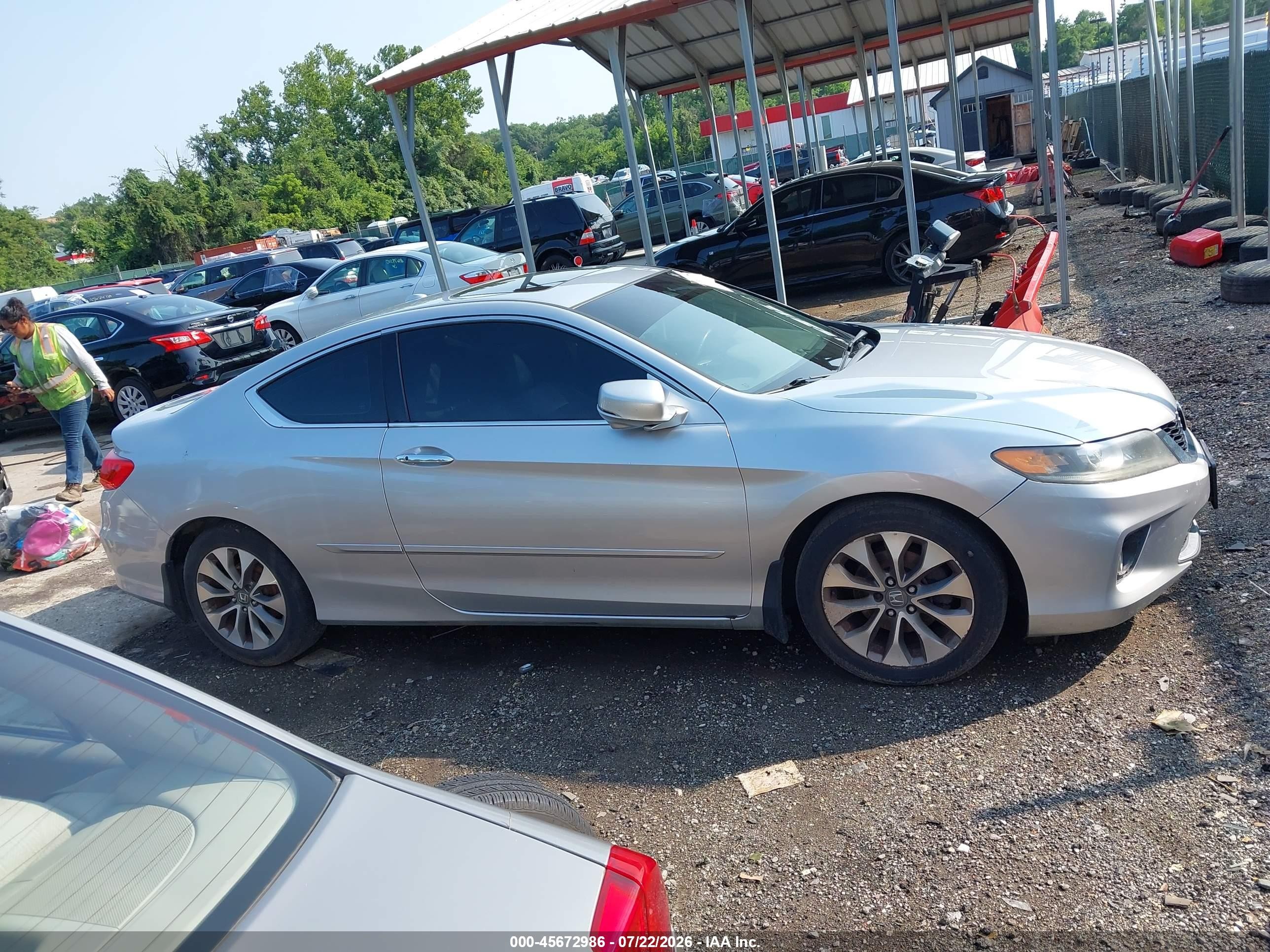 2014 Honda Accord Ex-l Silver vin: 1HGCT1B89EA004032