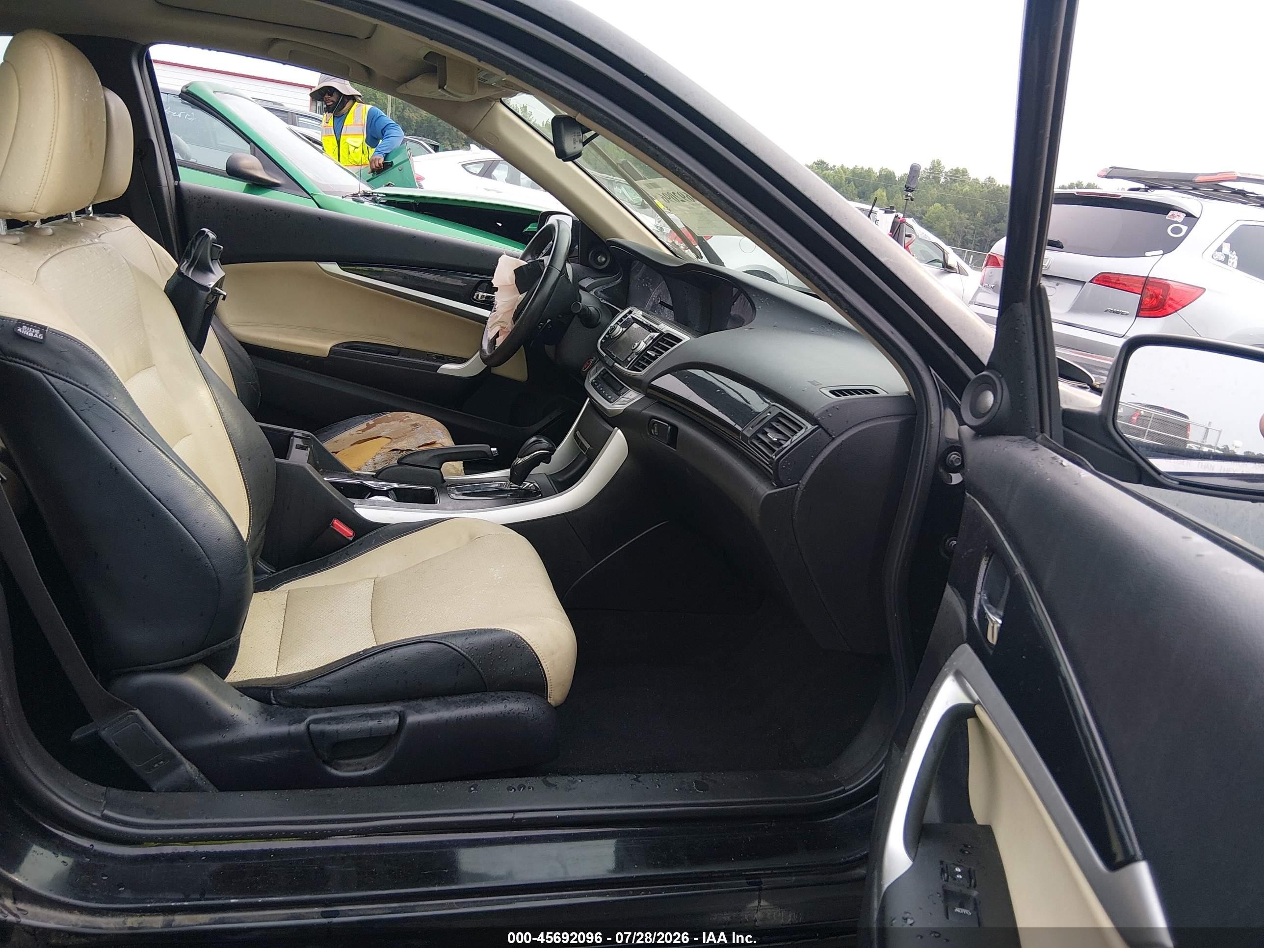 2015 Honda Accord Ex-l Black vin: 1HGCT1B89FA004985