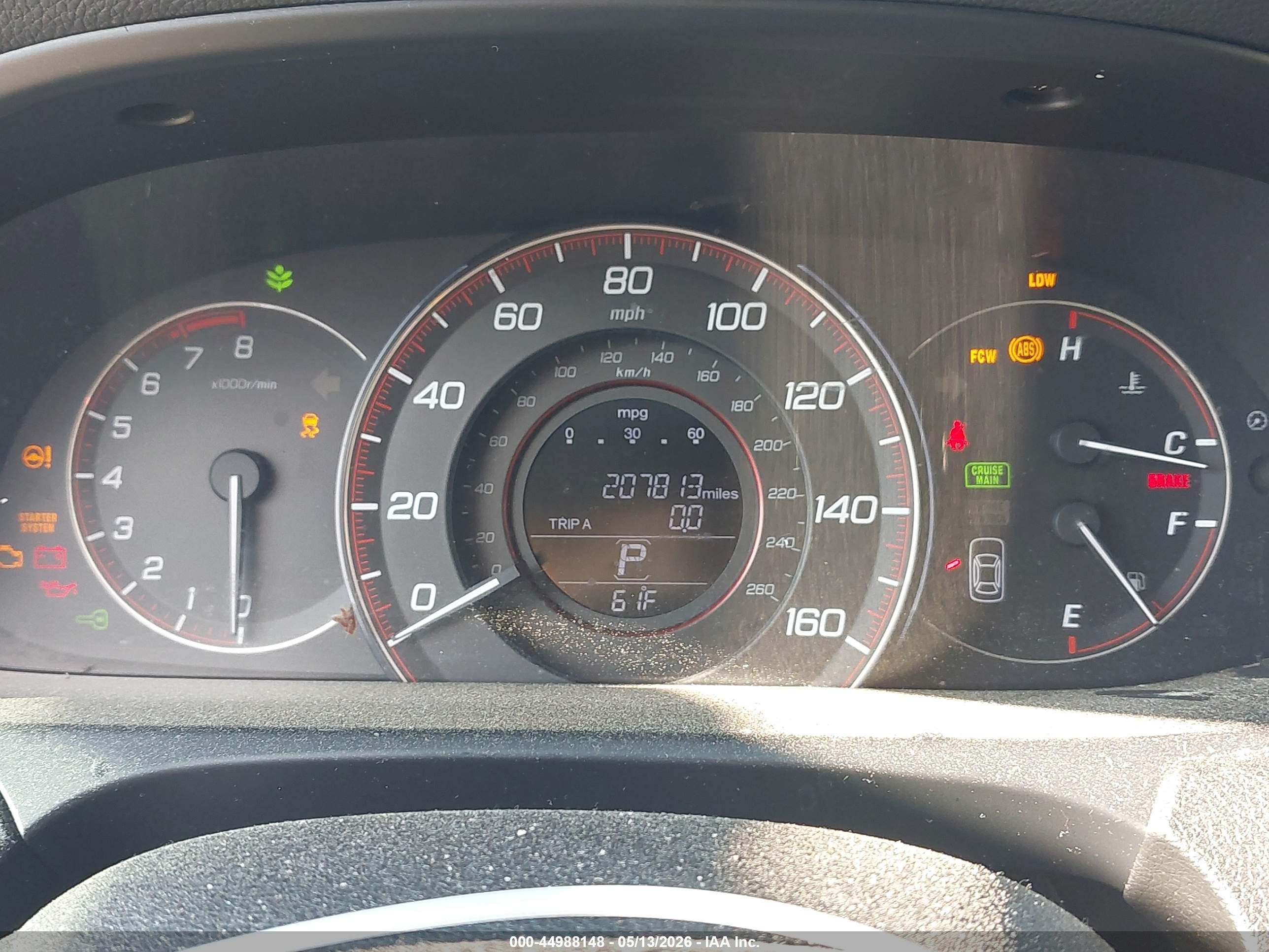 2013 Honda Accord Ex-l Gray vin: 1HGCT1B8XDA001204