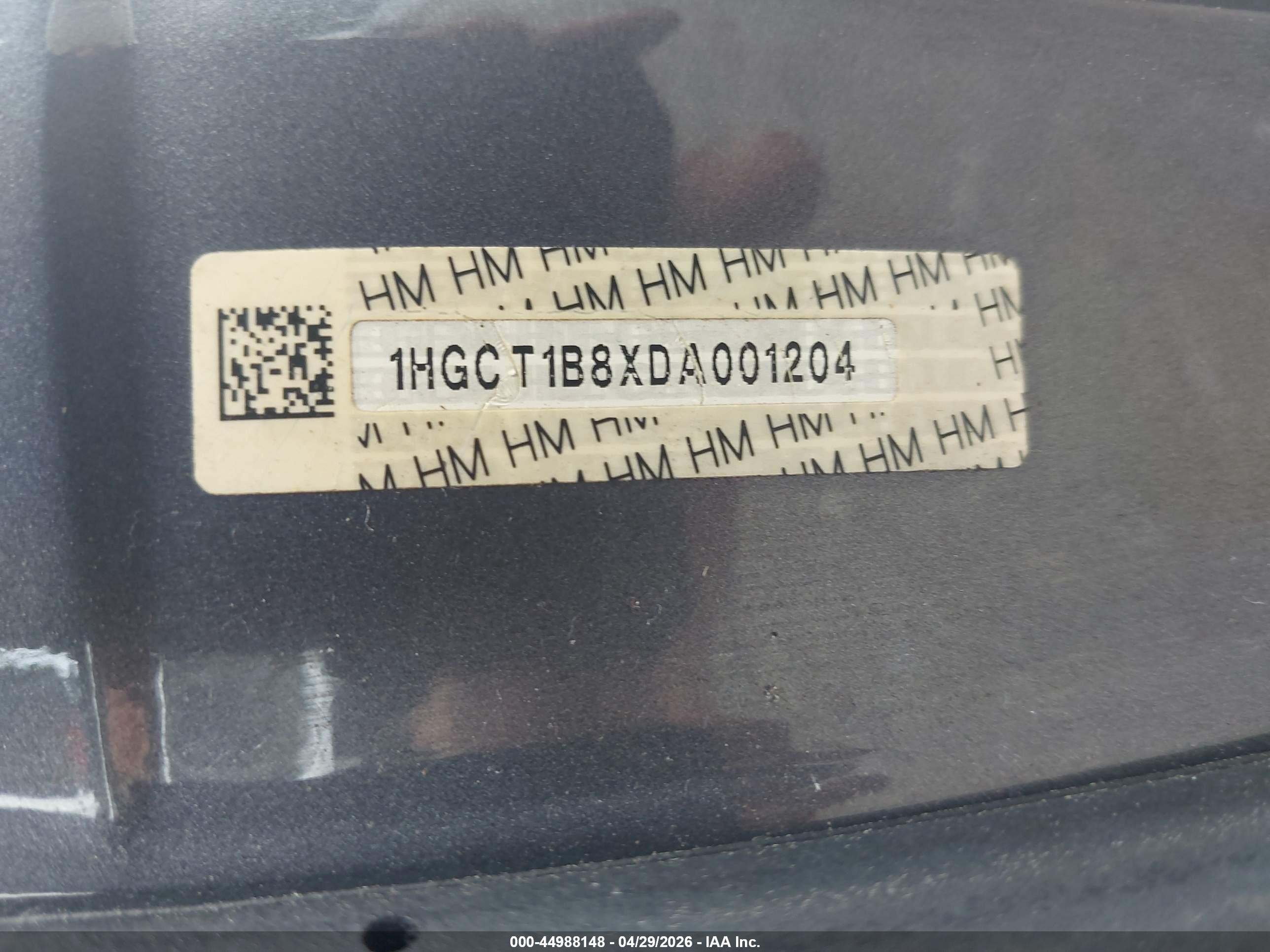 2013 Honda Accord Ex-l Gray vin: 1HGCT1B8XDA001204