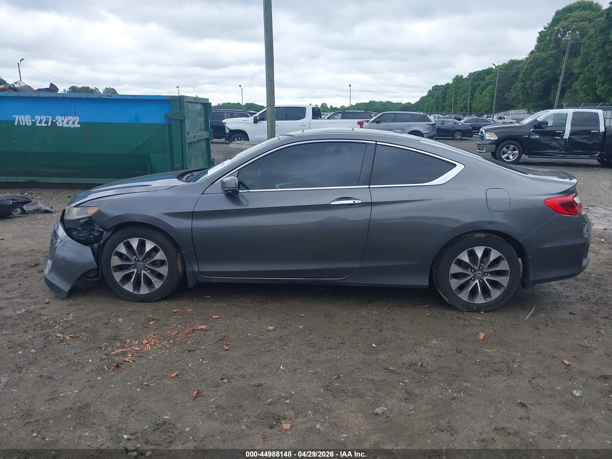 2013 Honda Accord Ex-l Gray vin: 1HGCT1B8XDA001204