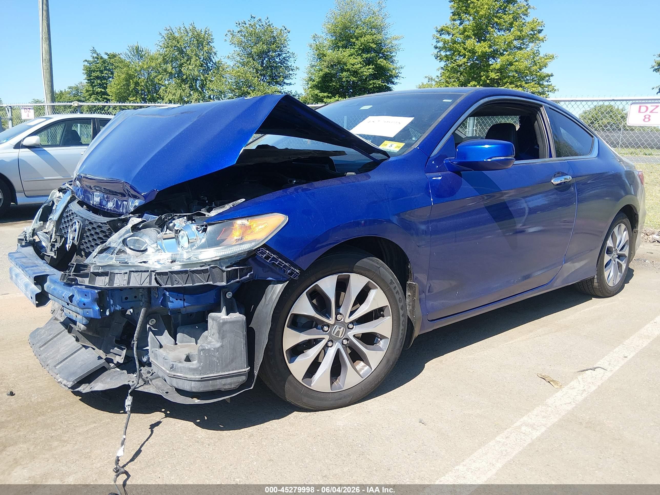 2013 Honda Accord Ex-l Blue vin: 1HGCT1B8XDA015023