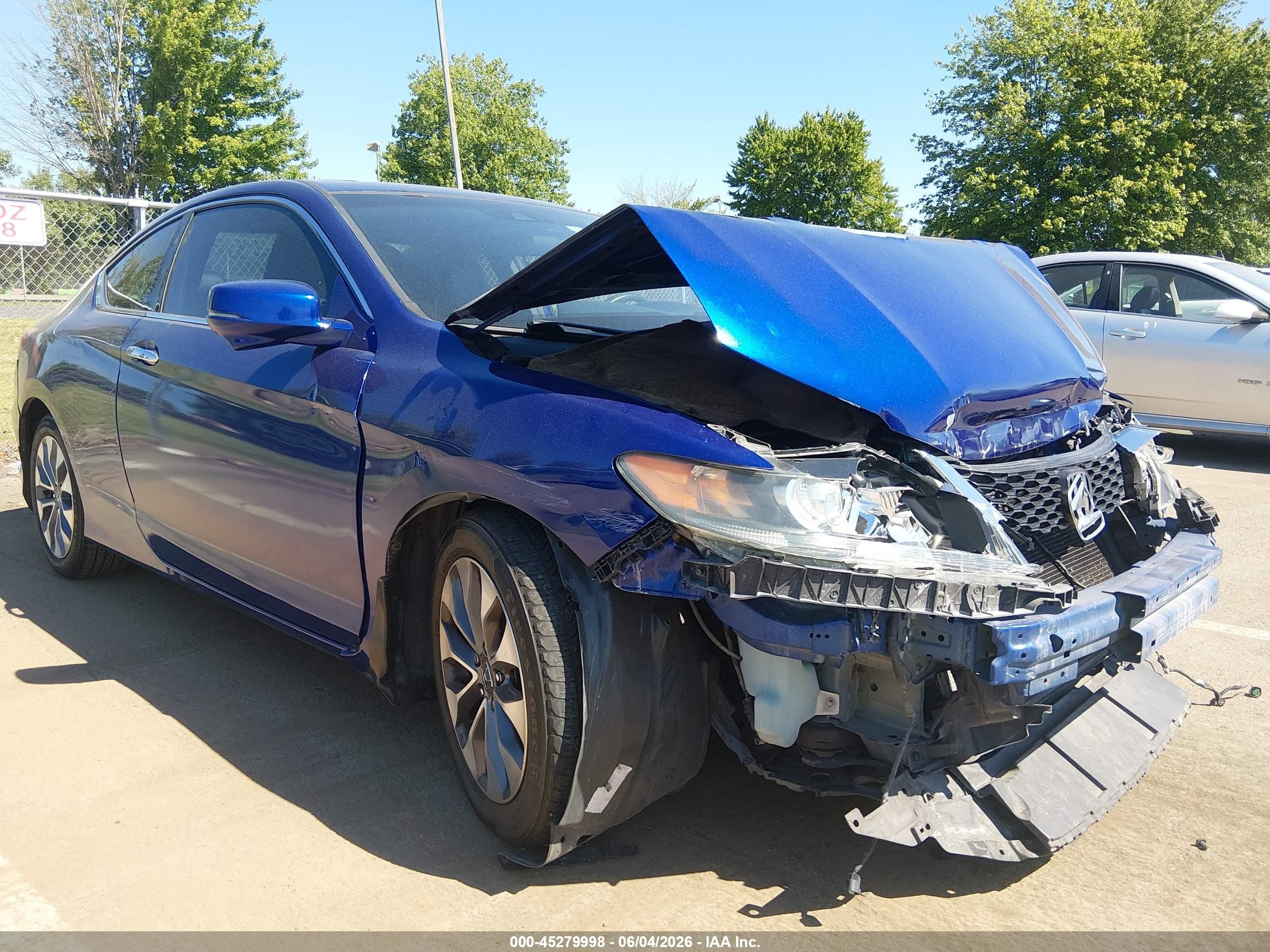 2013 Honda Accord Ex-l Blue vin: 1HGCT1B8XDA015023