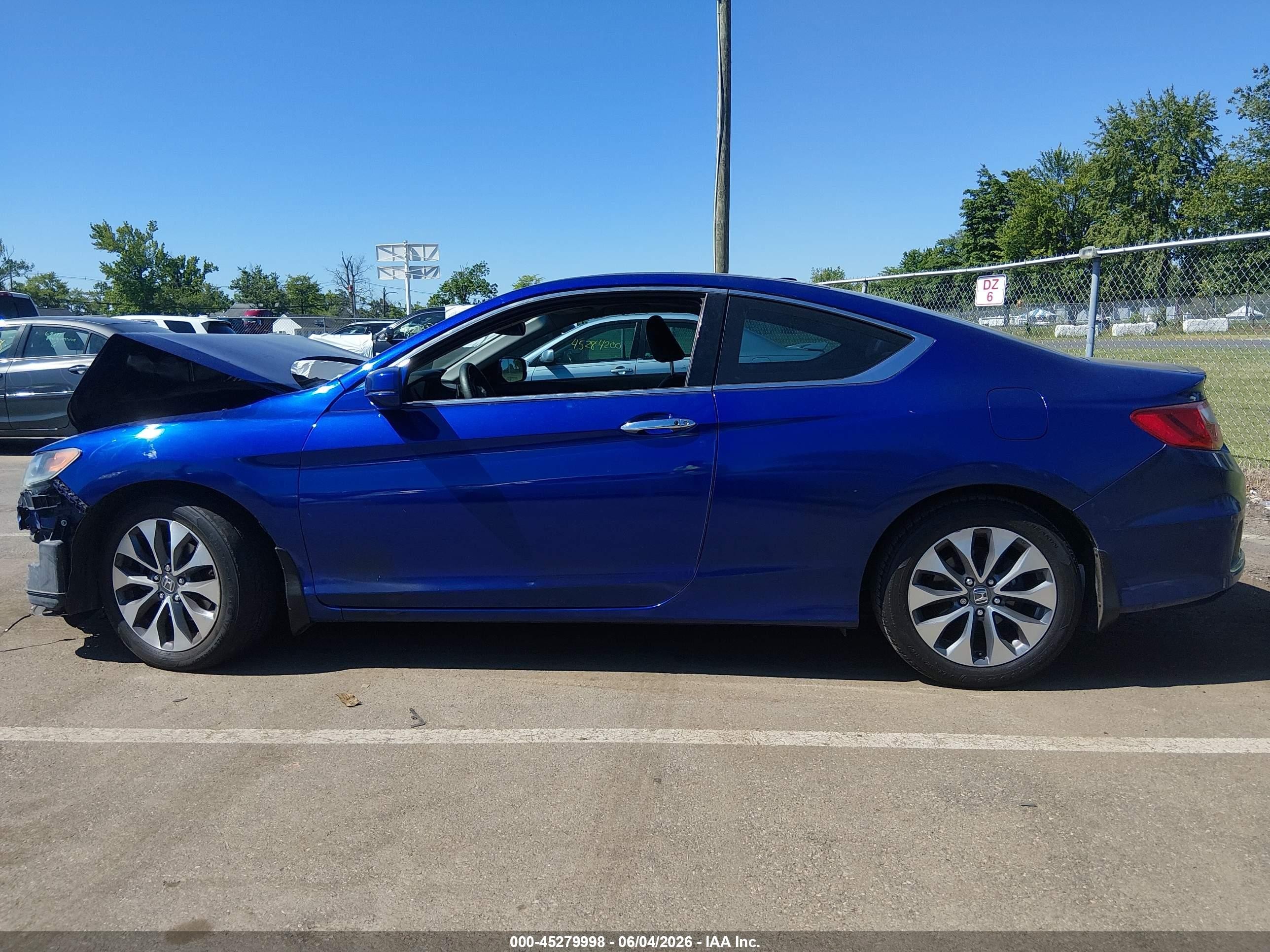 2013 Honda Accord Ex-l Blue vin: 1HGCT1B8XDA015023