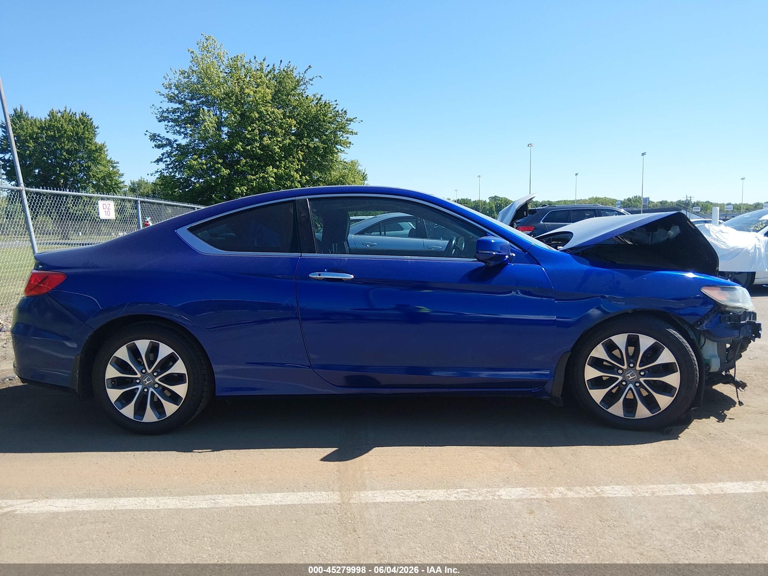 2013 Honda Accord Ex-l Blue vin: 1HGCT1B8XDA015023
